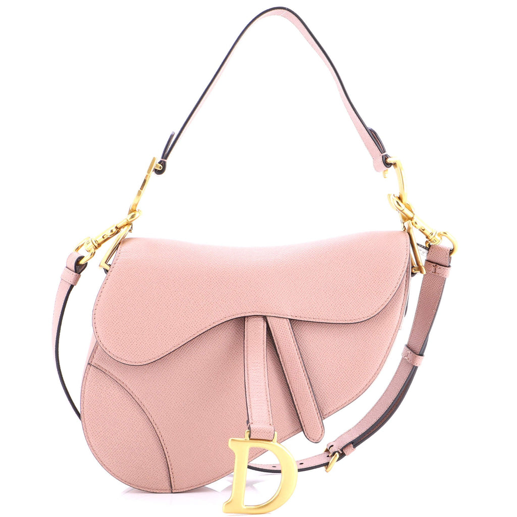 Saddle Handbag with Strap Leather Medium