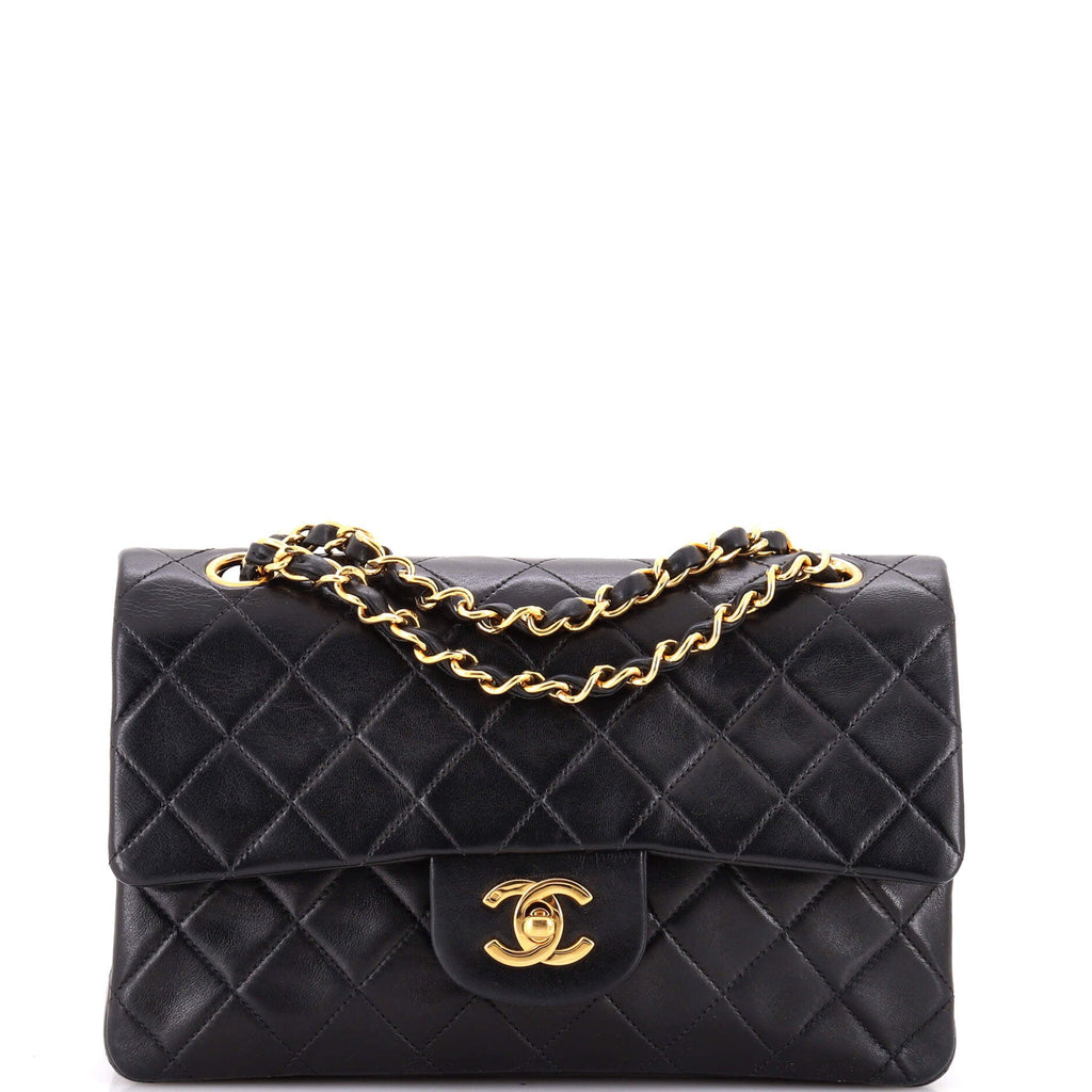 Vintage Classic Double Flap Bag Quilted Lambskin Small