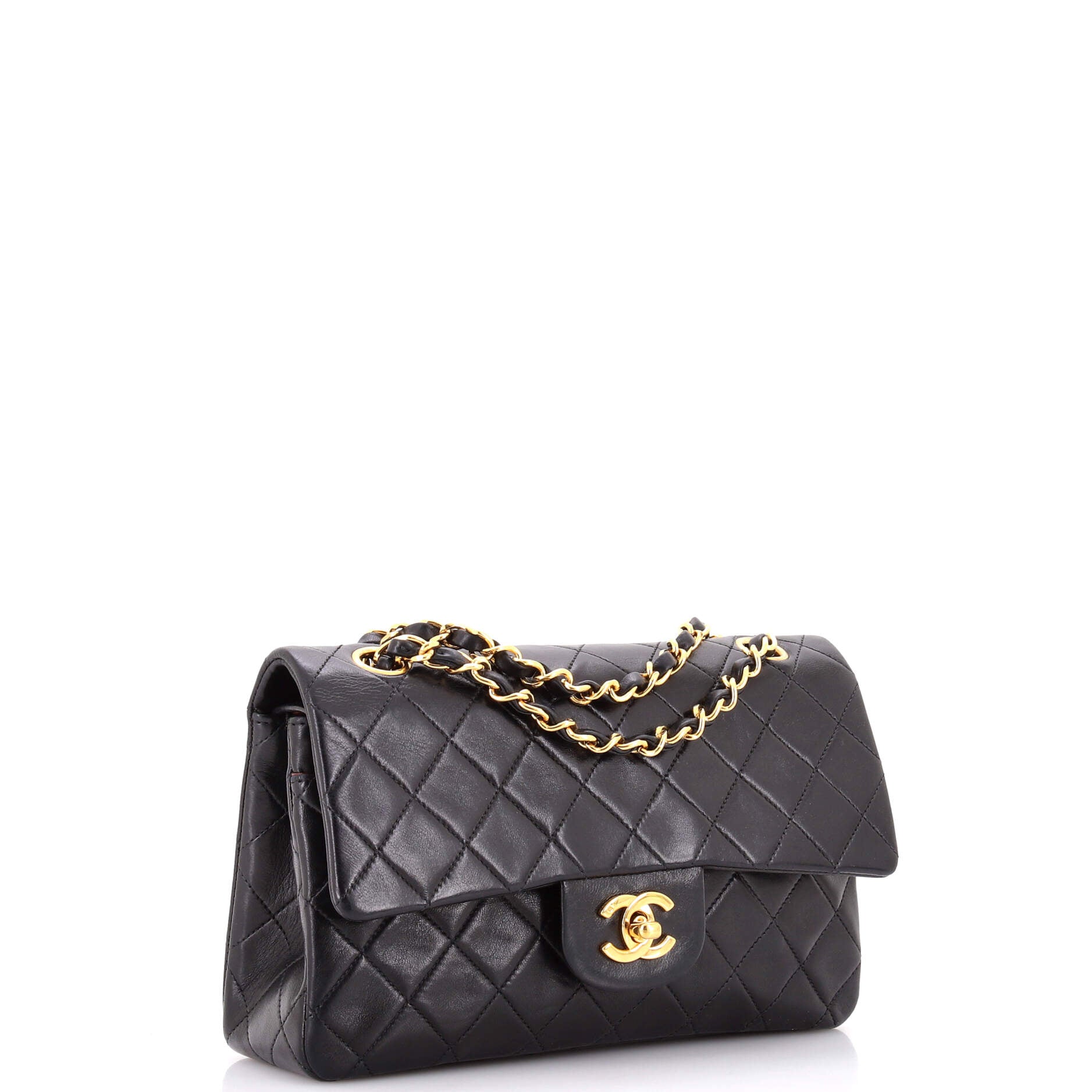 Vintage Classic Double Flap Bag Quilted Lambskin Small