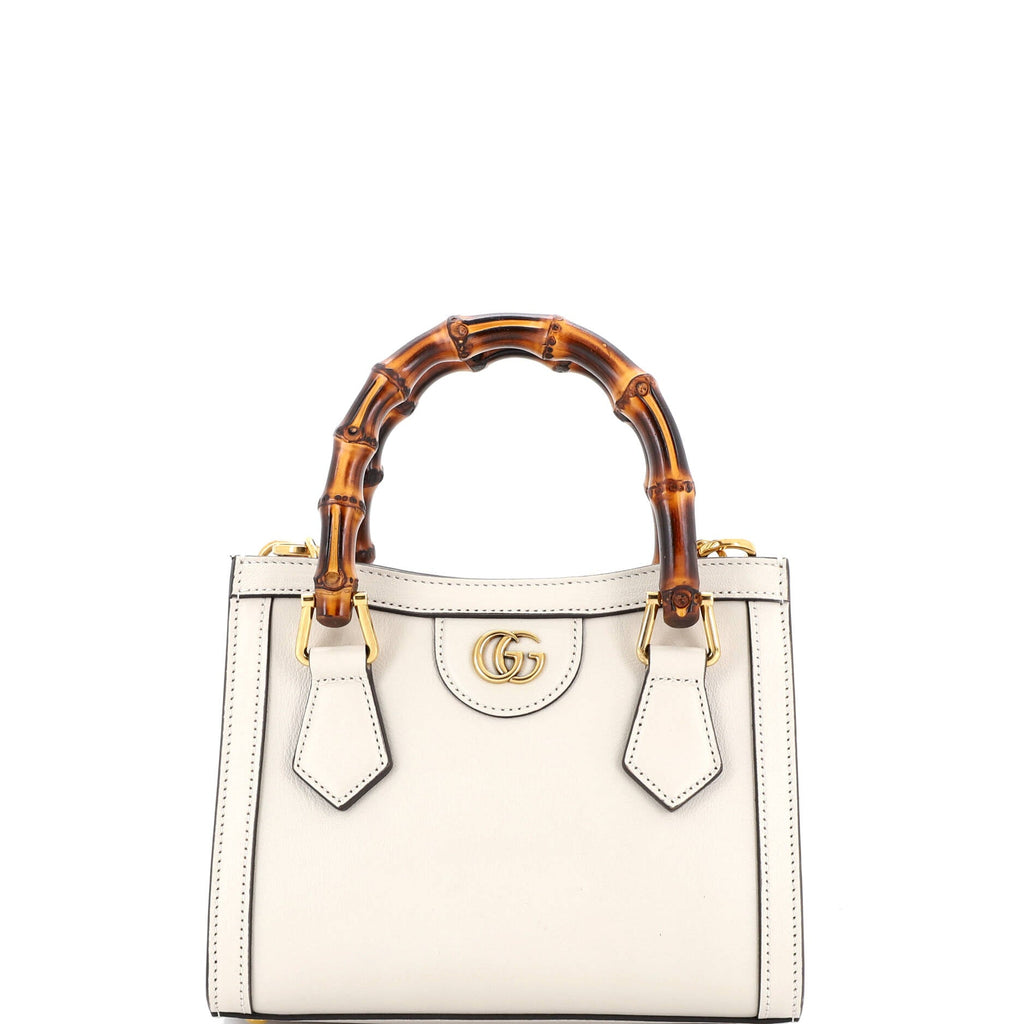 Diana NM Bamboo Handle Tote Leather Mini
