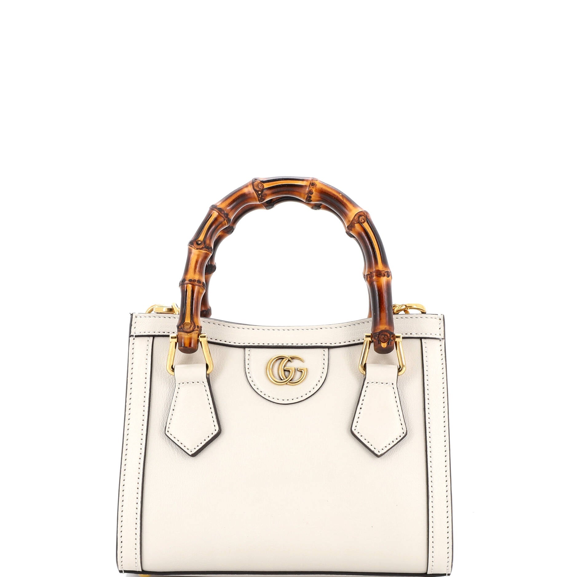 Diana NM Bamboo Handle Tote Leather Mini