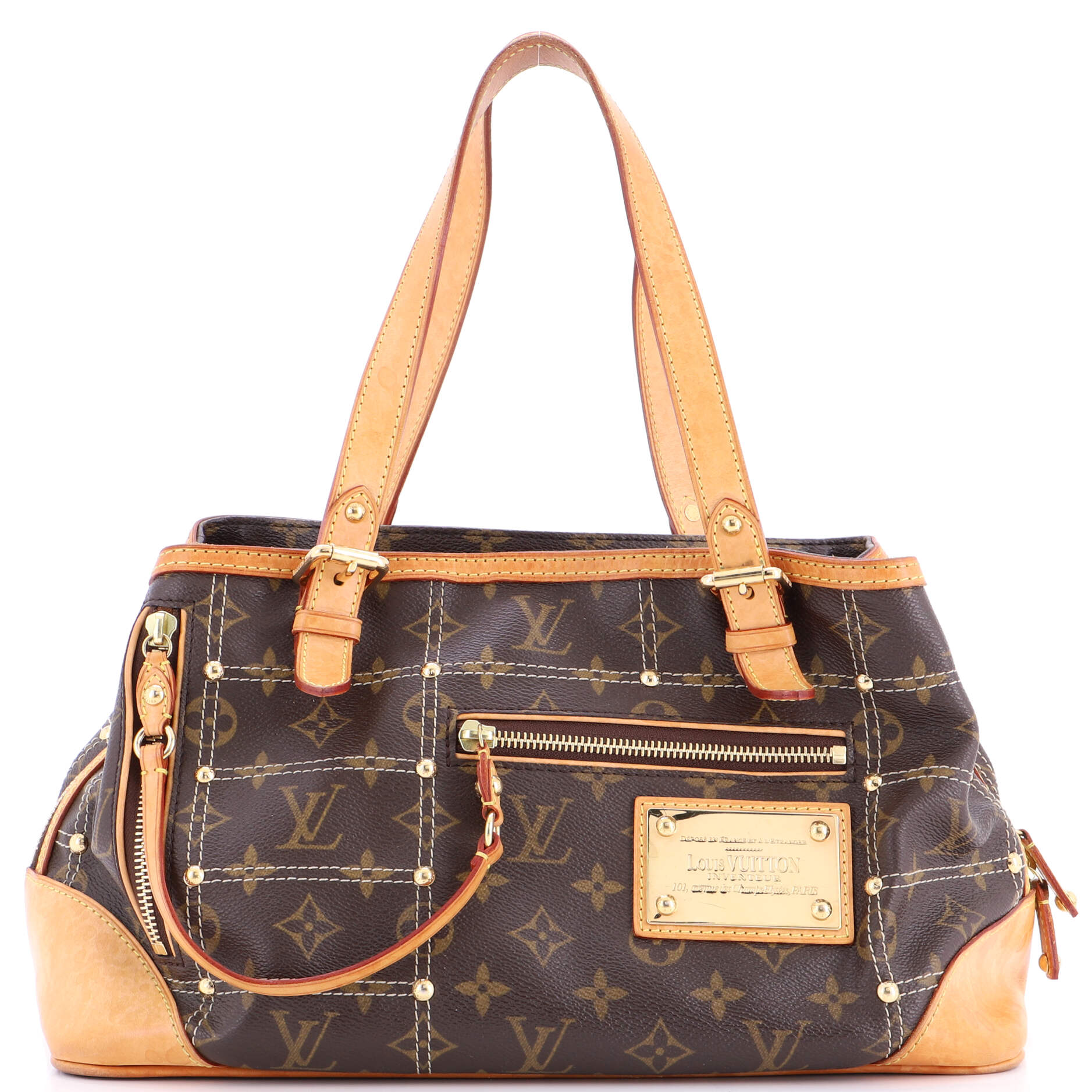 Riveting Handbag Monogram Canvas