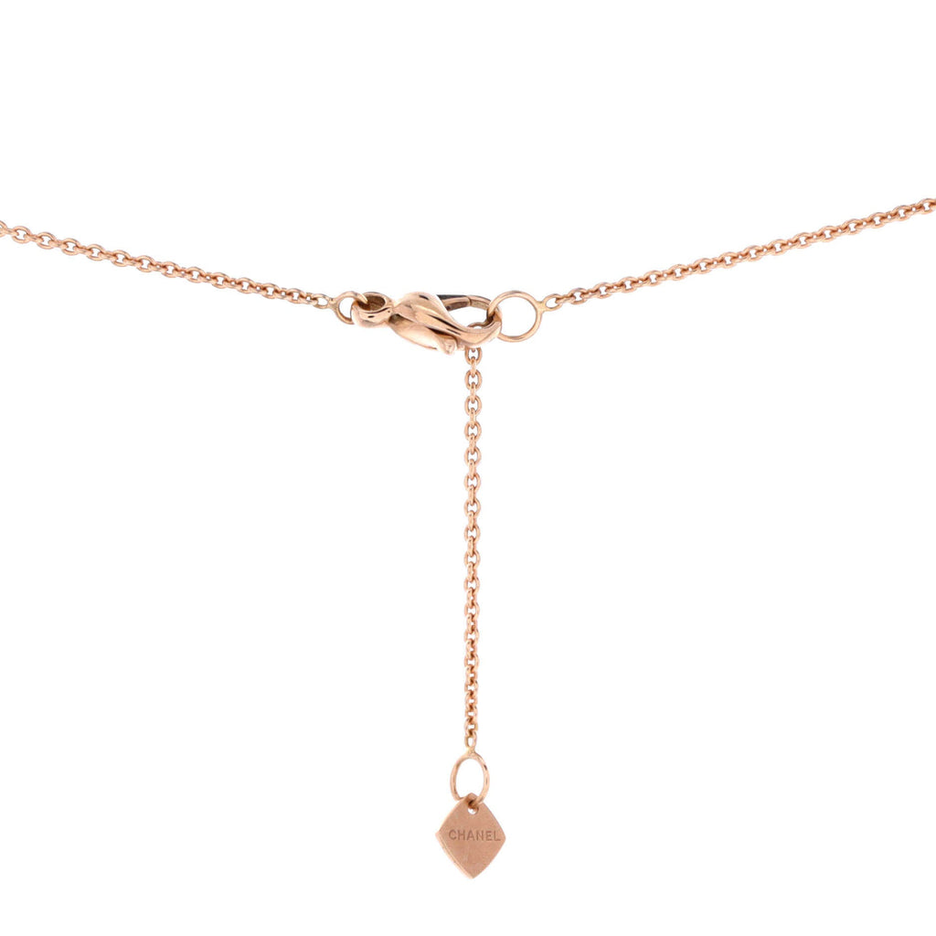 Coco Crush Double Chain Pendant Necklace 18K Beige Gold