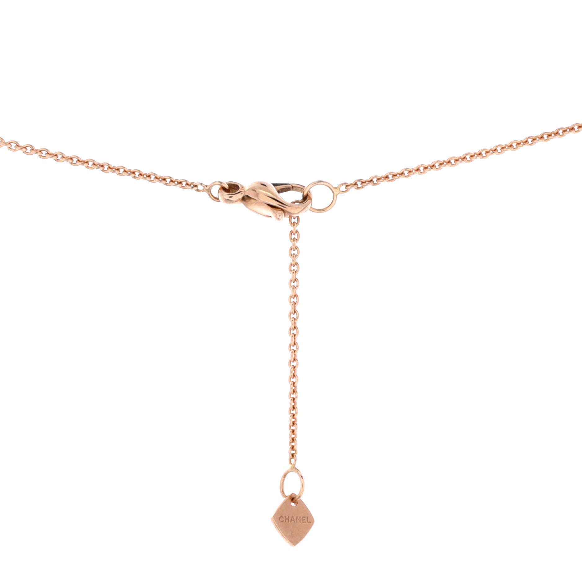 Coco Crush Double Chain Pendant Necklace 18K Beige Gold