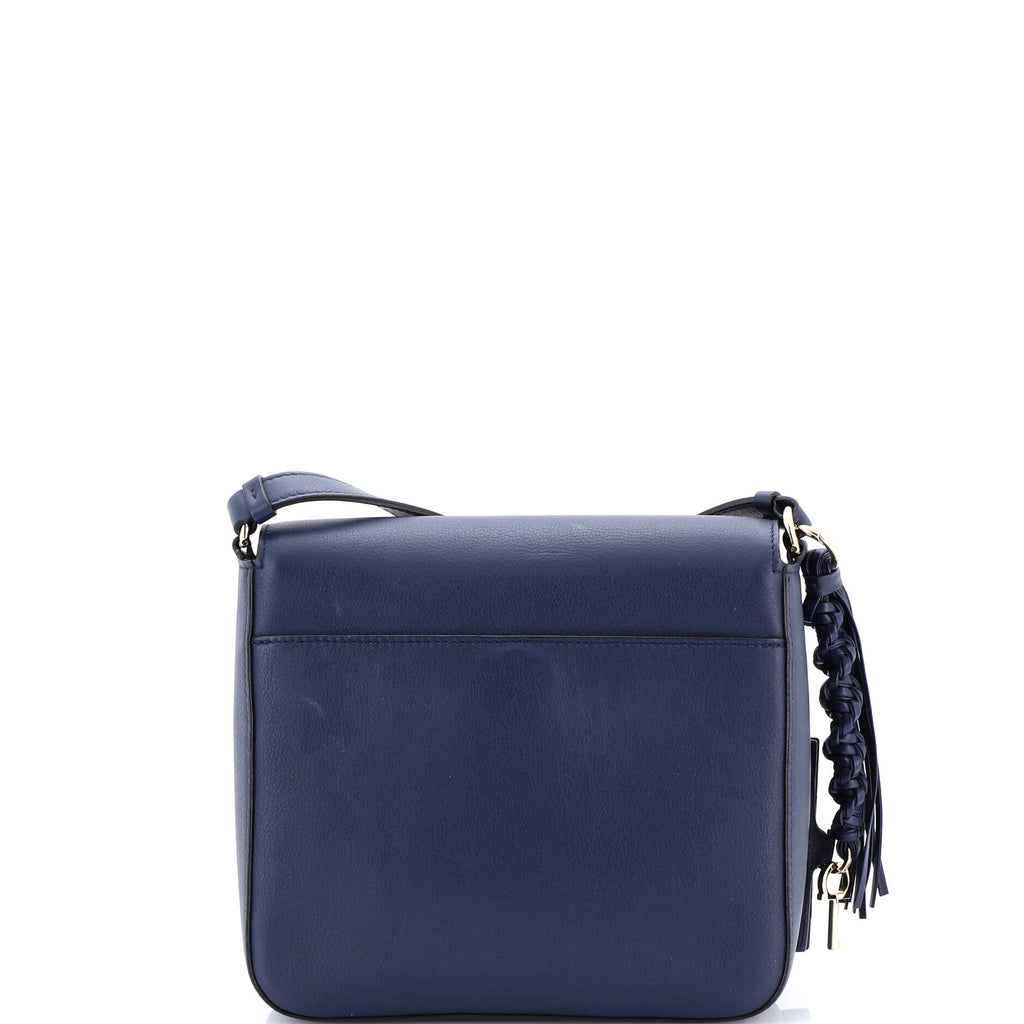 Tassel Gancini Lock Flap Shoulder Bag Leather Medium