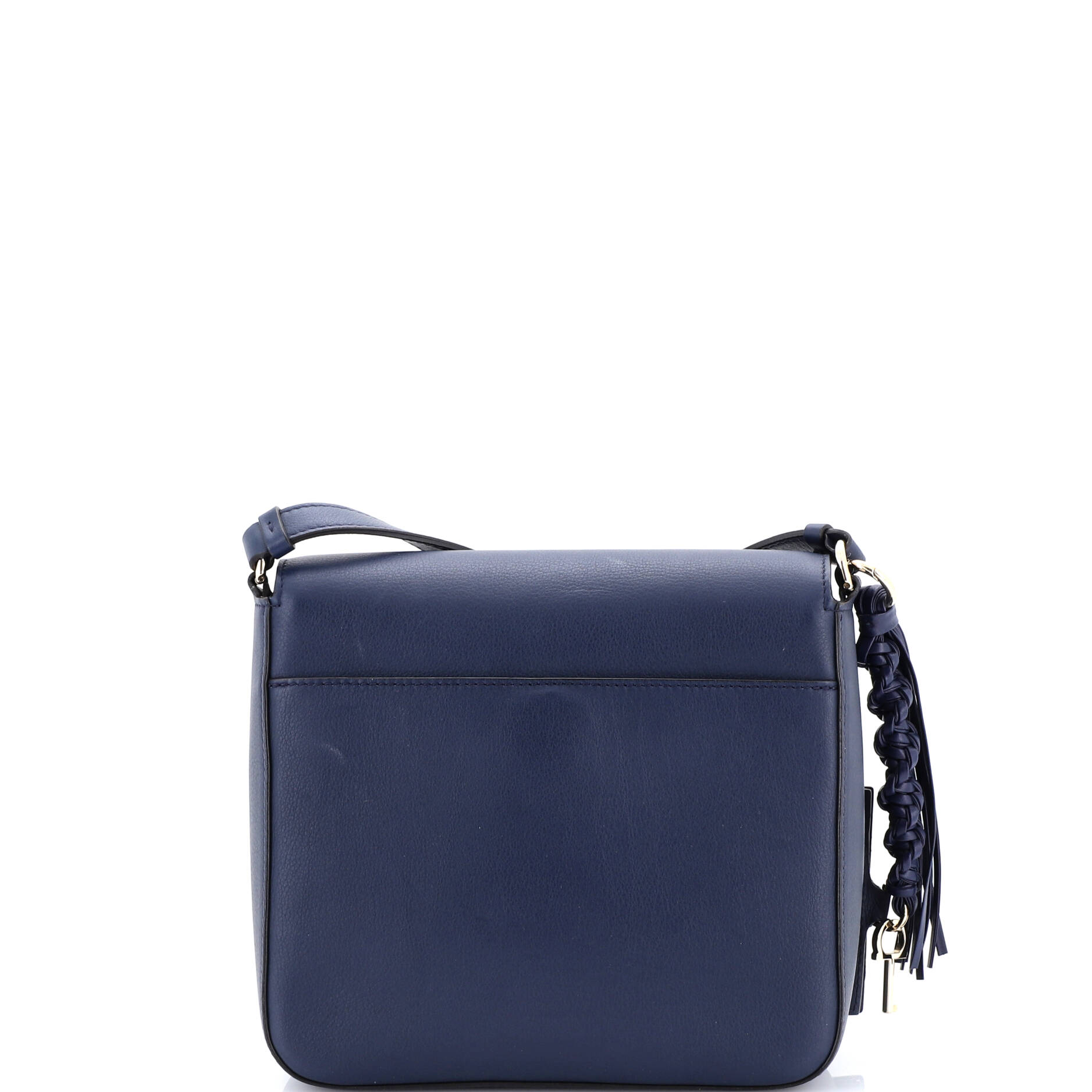Tassel Gancini Lock Flap Shoulder Bag Leather Medium