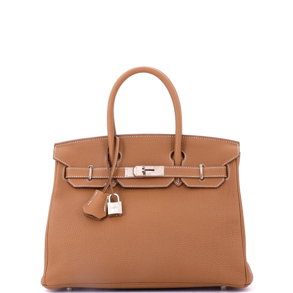 Birkin Handbag Gold Togo with Palladium Hardware 30