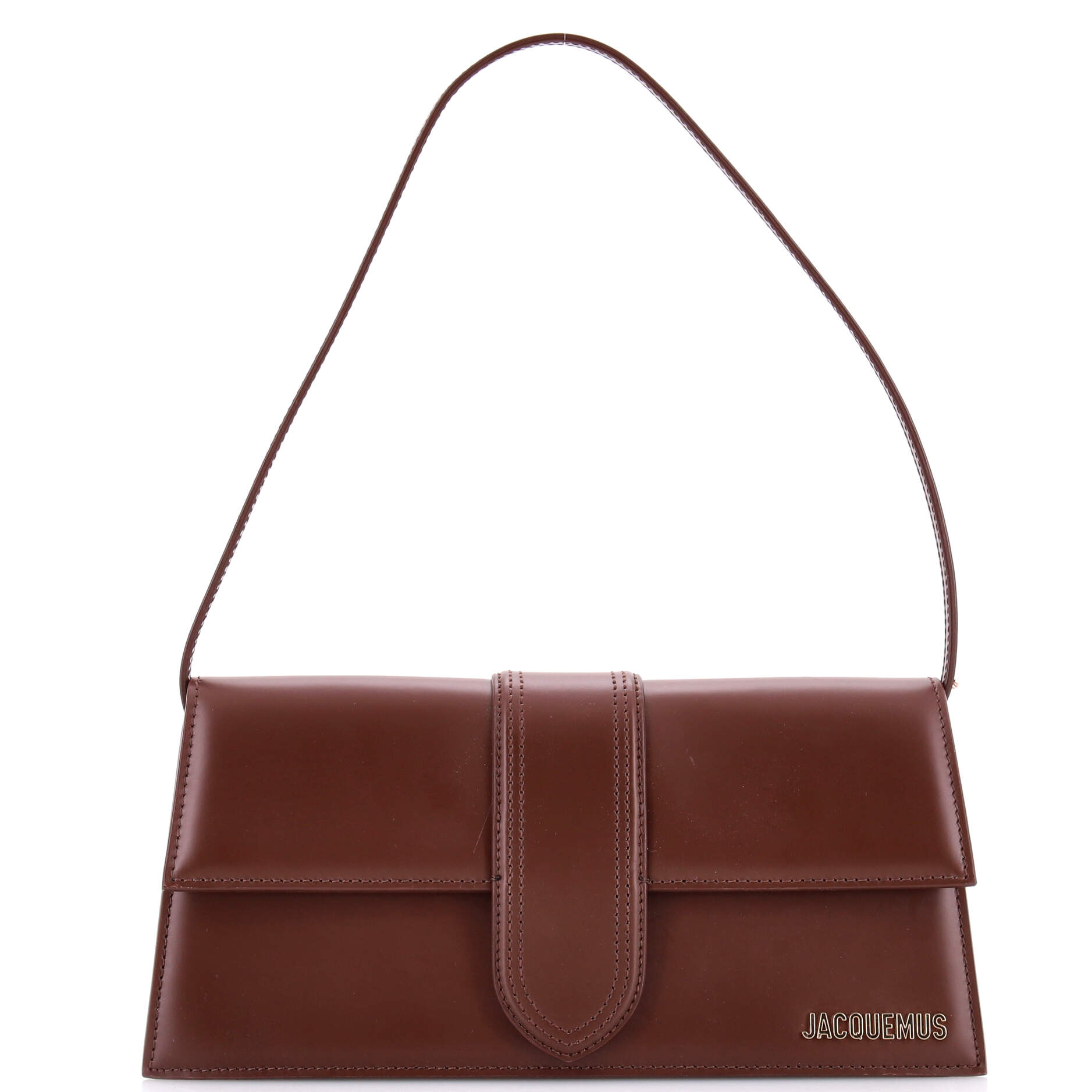 Le Bambino Top Handle Flap Bag Leather Long