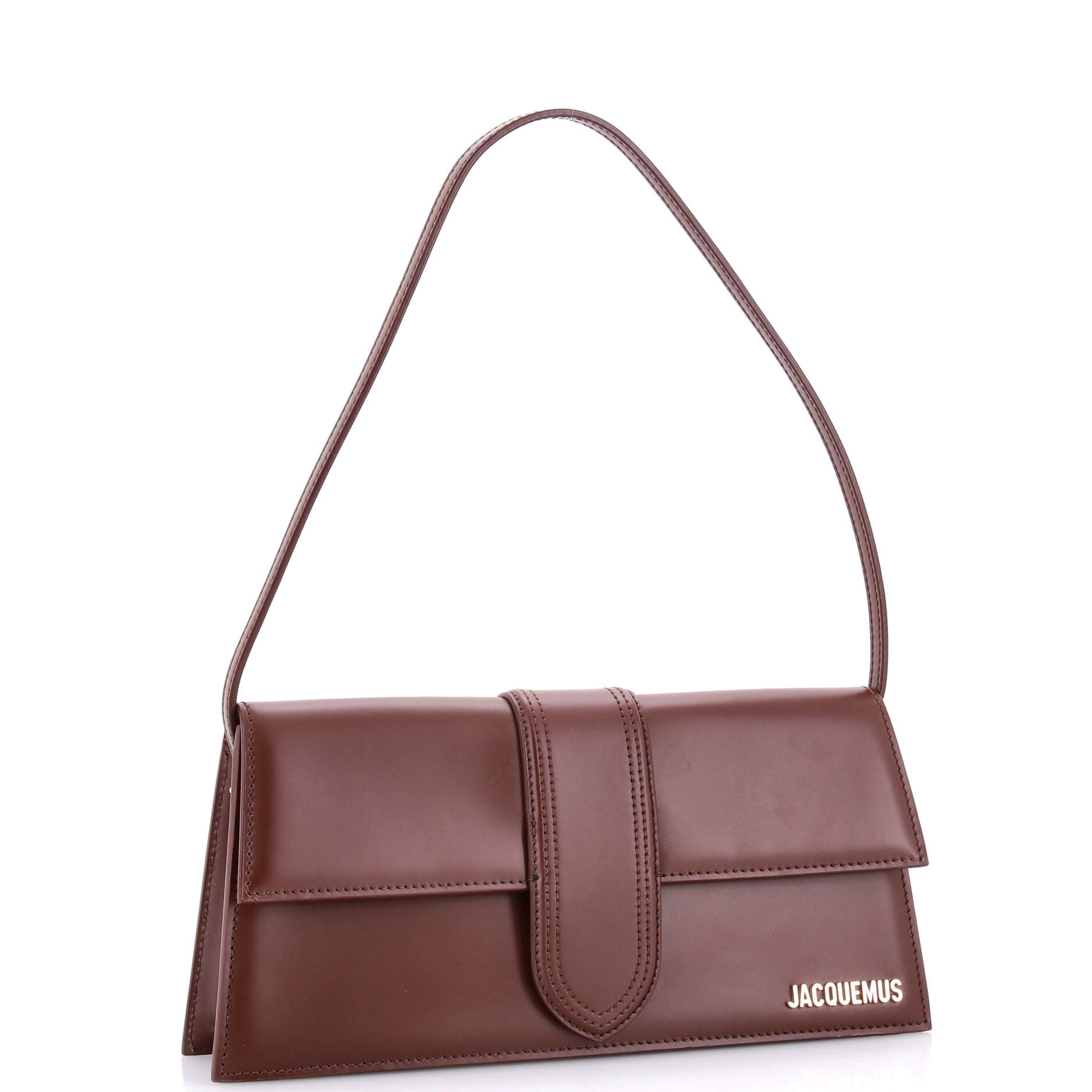 Le Bambino Top Handle Flap Bag Leather Long