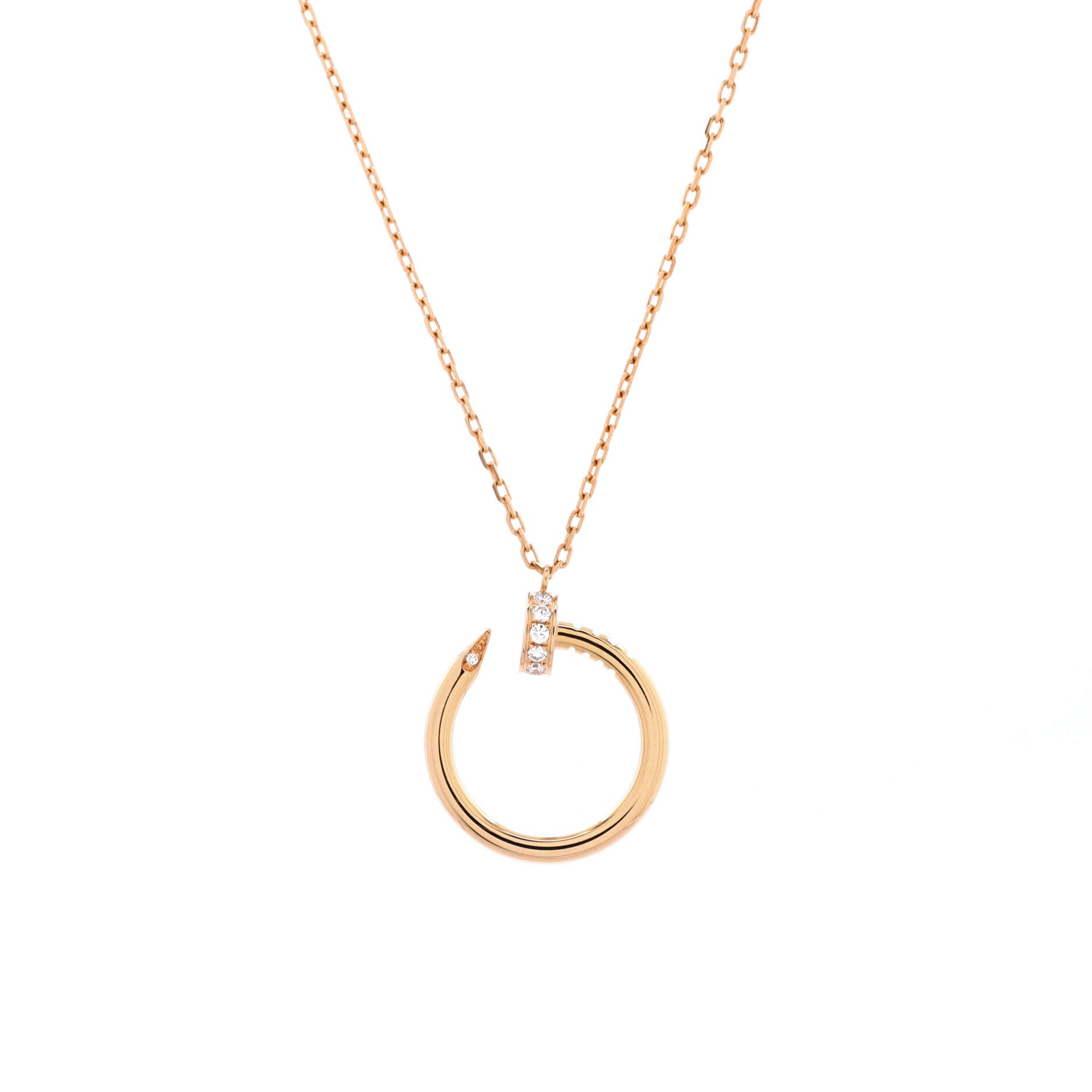 Juste un Clou Pendant Necklace 18K Yellow Gold with Diamonds