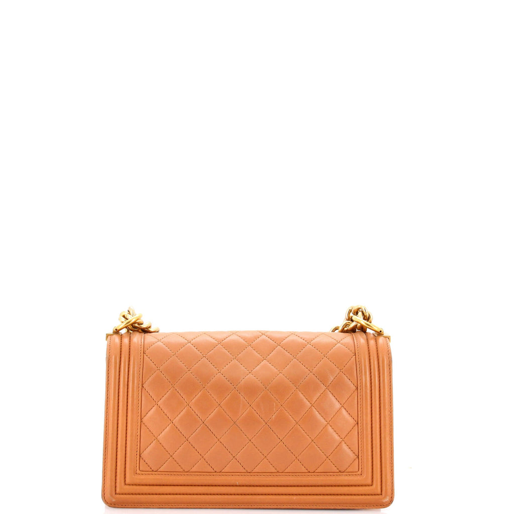 Boy Flap Bag Quilted Lambskin Old Medium
