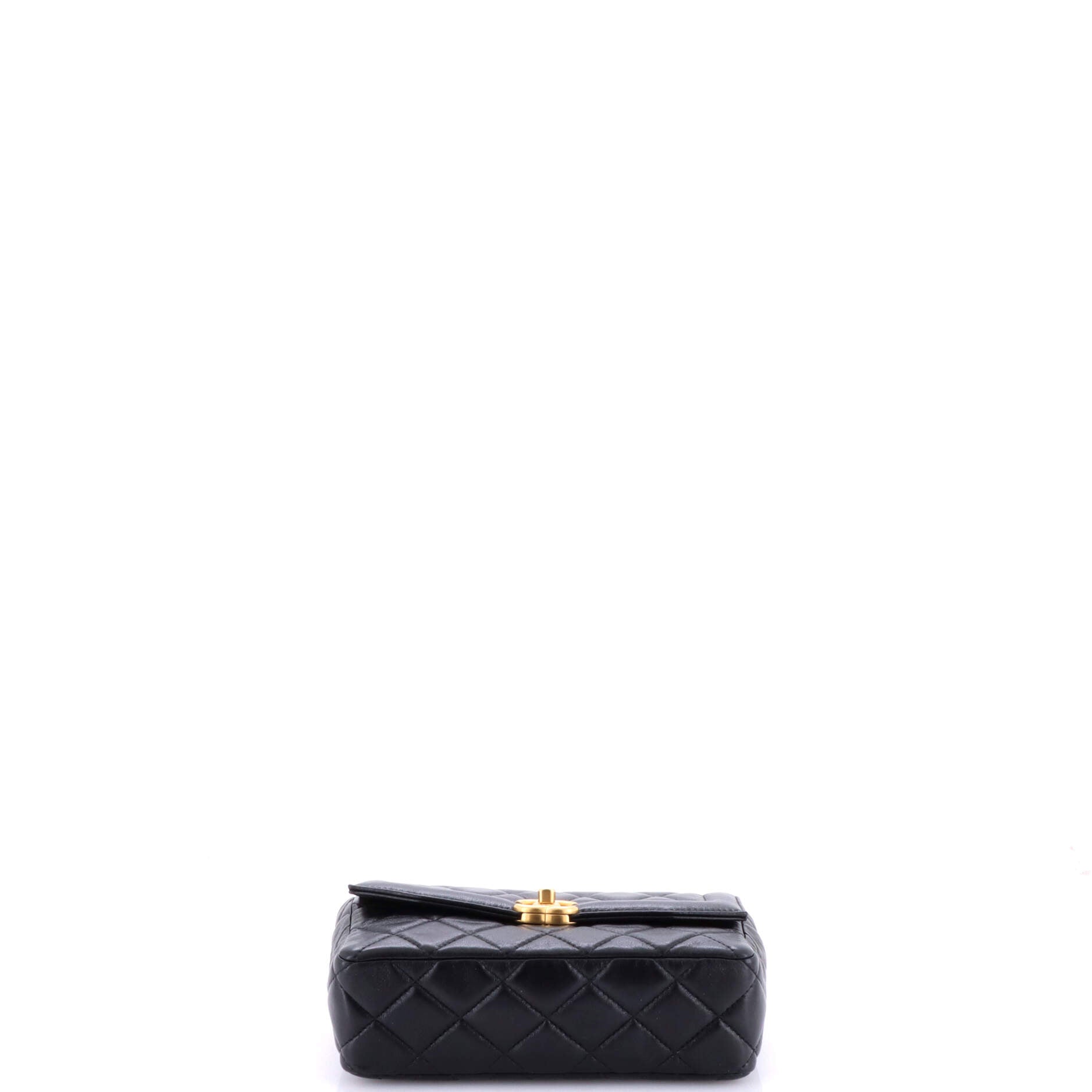 Octagon CC Chain Flap Bag Quilted Lambskin Mini