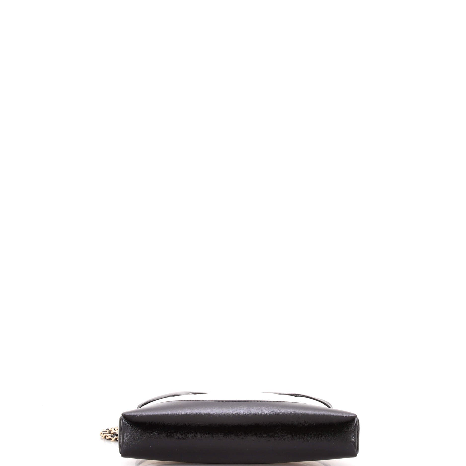31 Shopping Bag Clutch with Chain Quilted Shiny Crumpled Calfskin Small