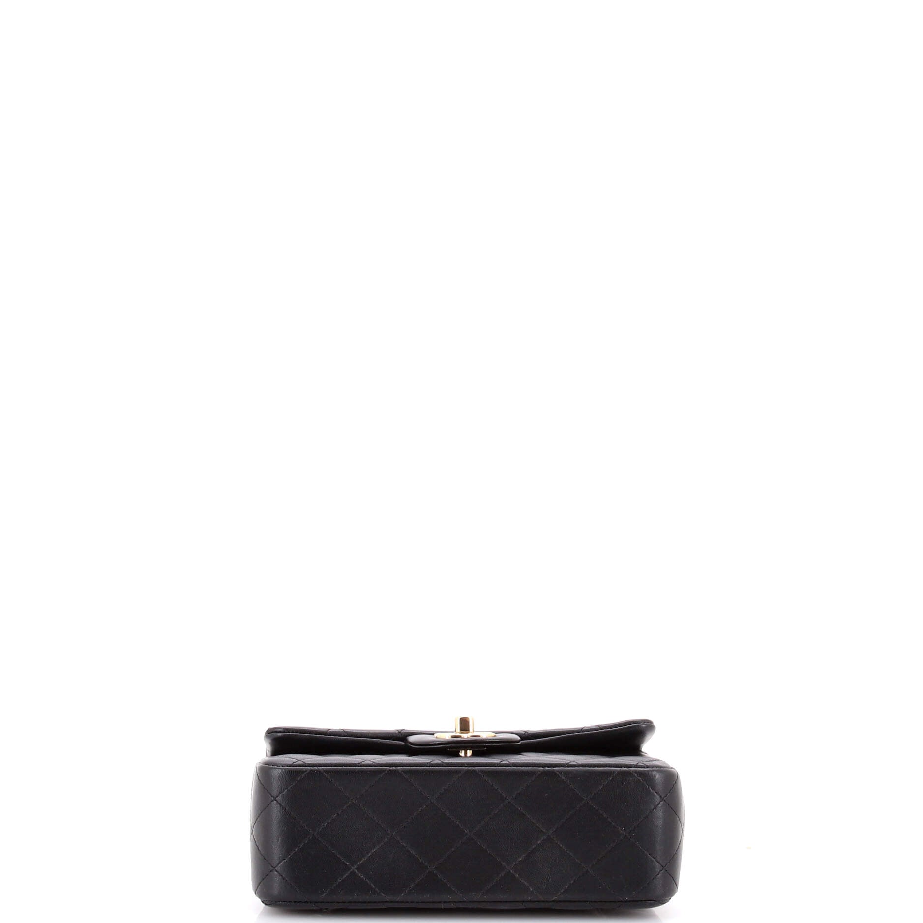 Classic Single Flap Top Handle Bag Quilted Lambskin Mini