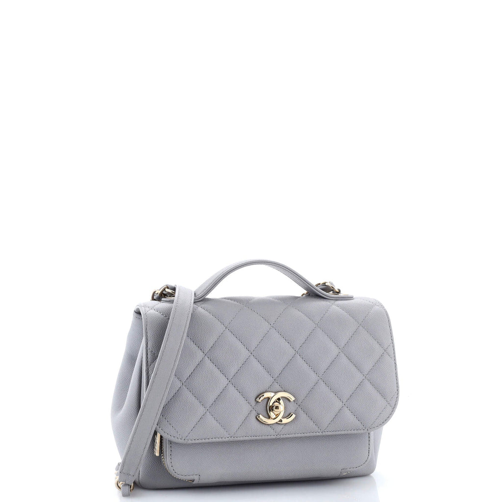 Business Affinity Flap Bag Quilted Caviar Small
