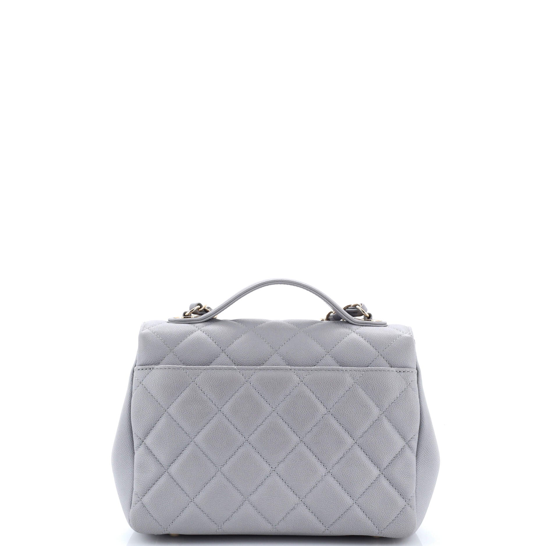 Business Affinity Flap Bag Quilted Caviar Small