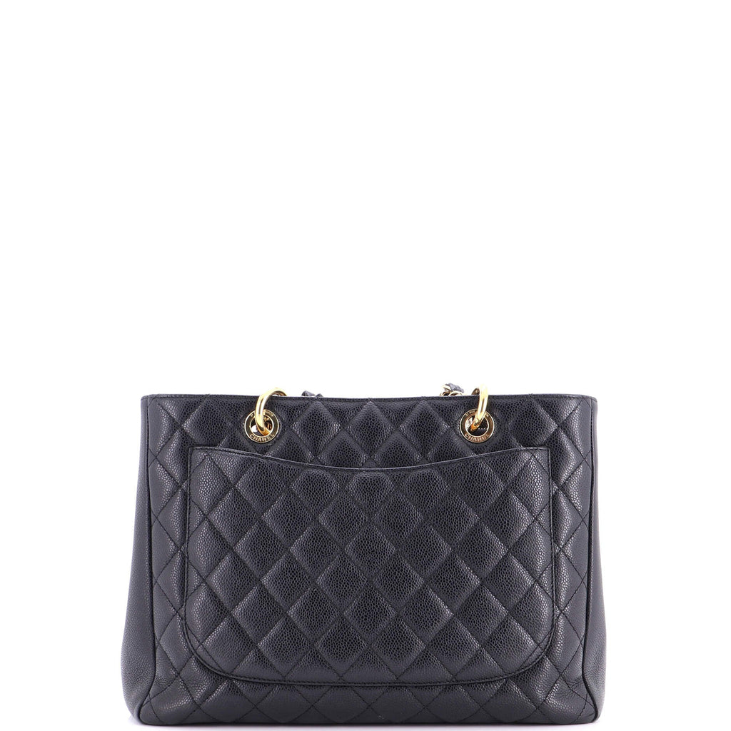 Grand Shopping Tote Quilted Caviar