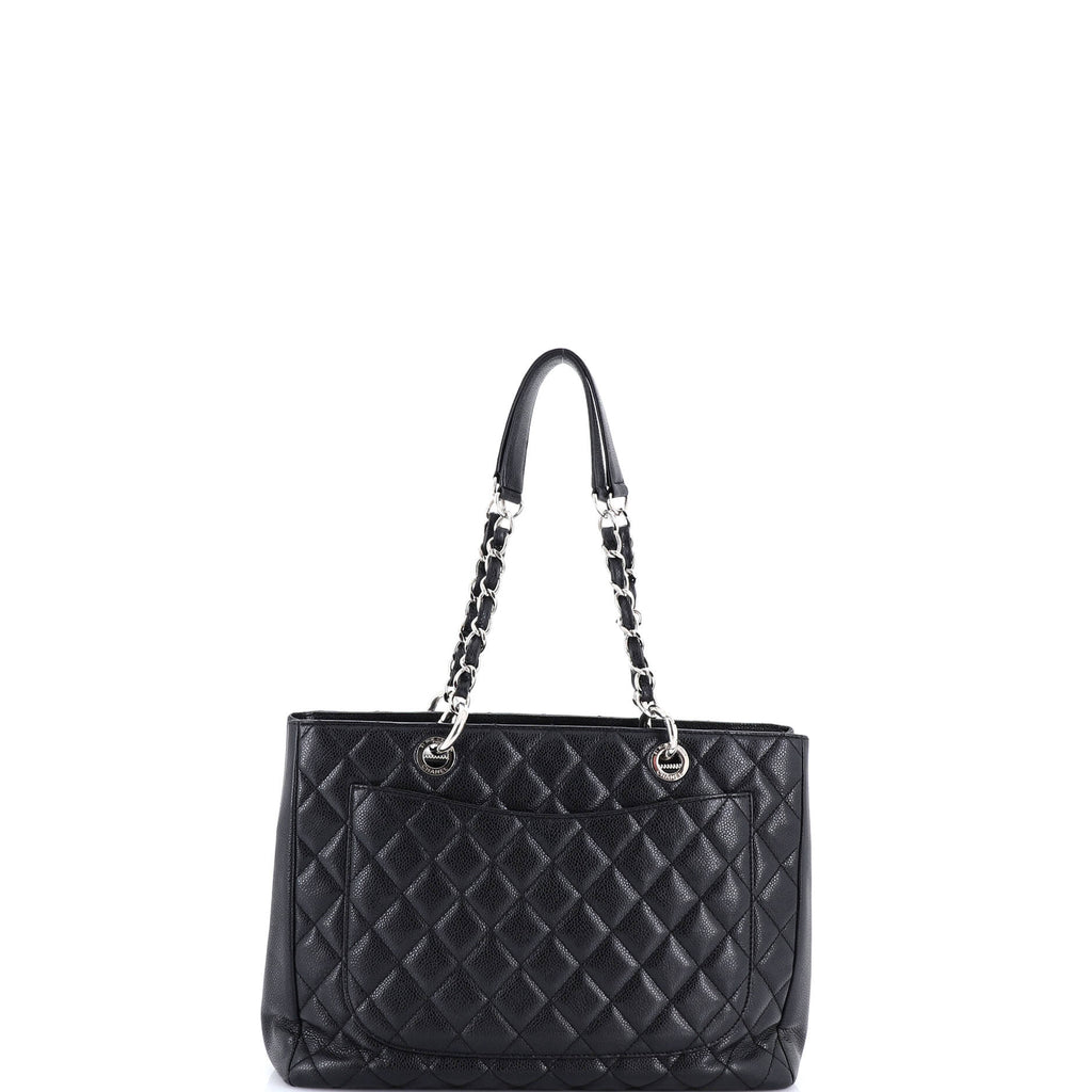 Grand Shopping Tote Quilted Caviar