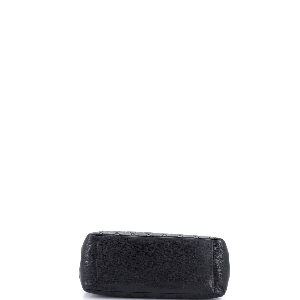 Grand Shopping Tote Quilted Caviar
