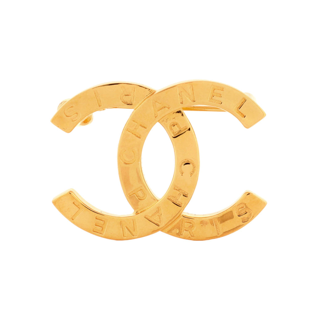CC Paris Button Brooch Metal