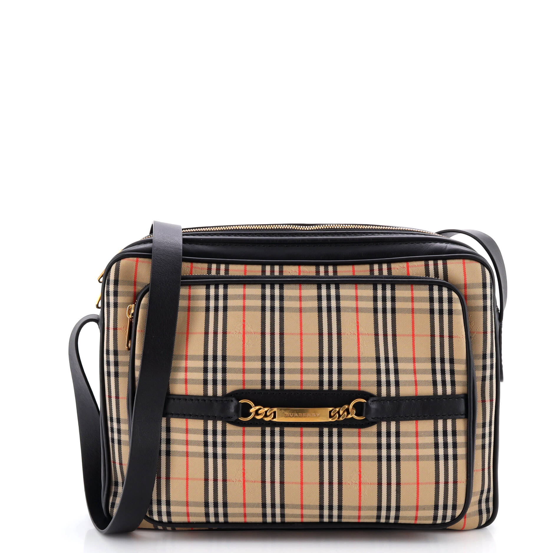 Link Chain Camera Bag 1983 Knight Check Canvas Large