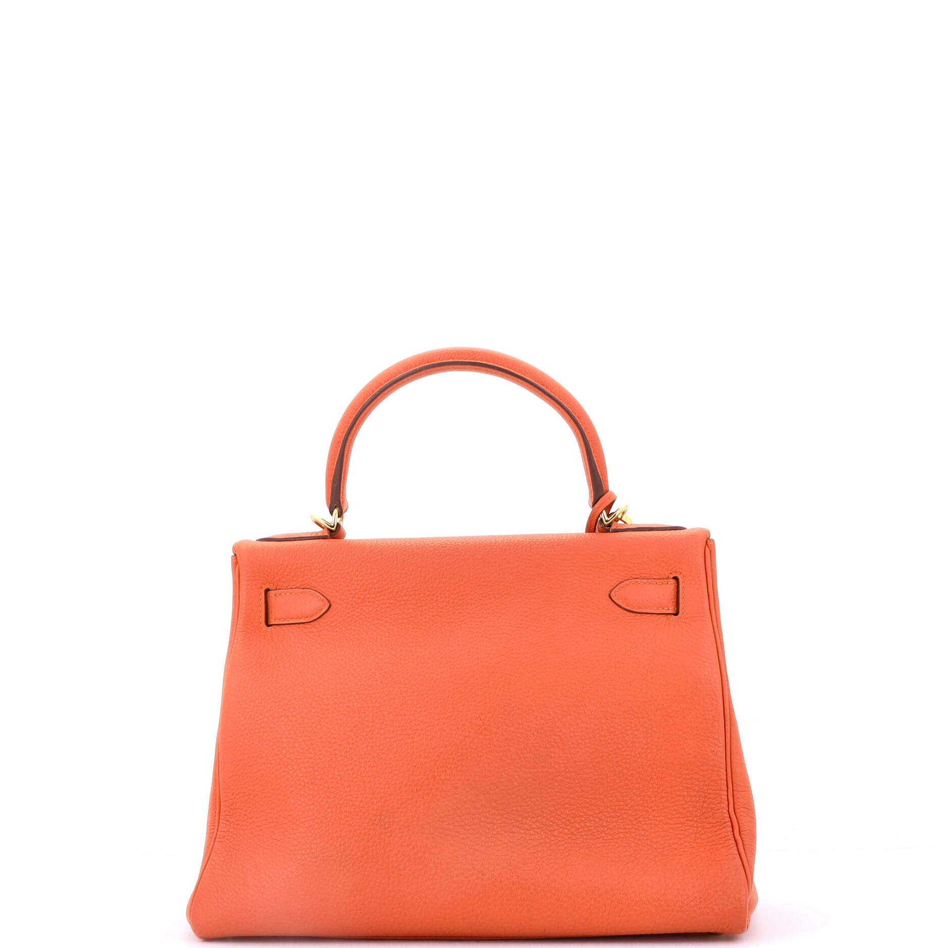 Kelly Handbag Feu Togo with Gold Hardware 28