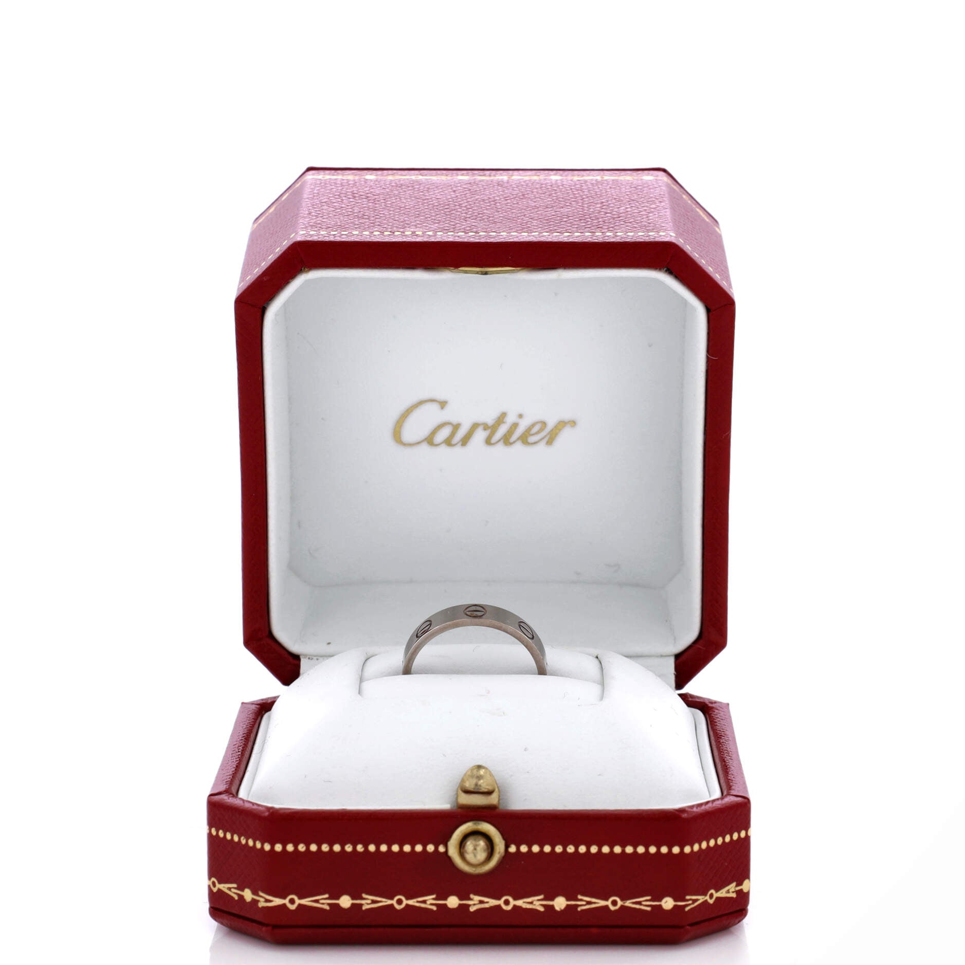 Love Wedding Band Ring 18K White Gold