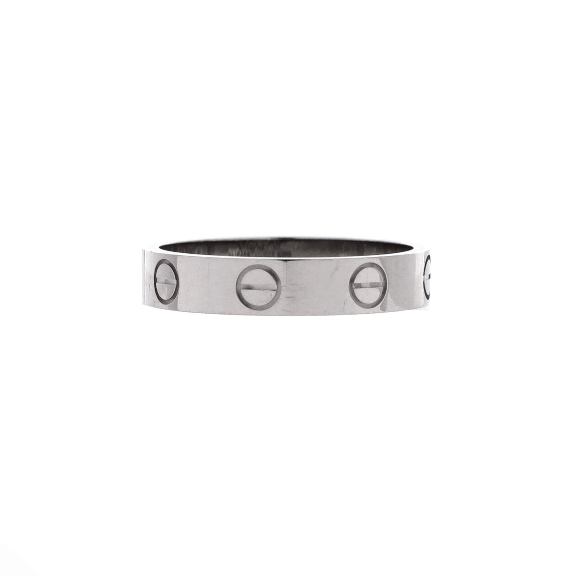 Love Wedding Band Ring 18K White Gold