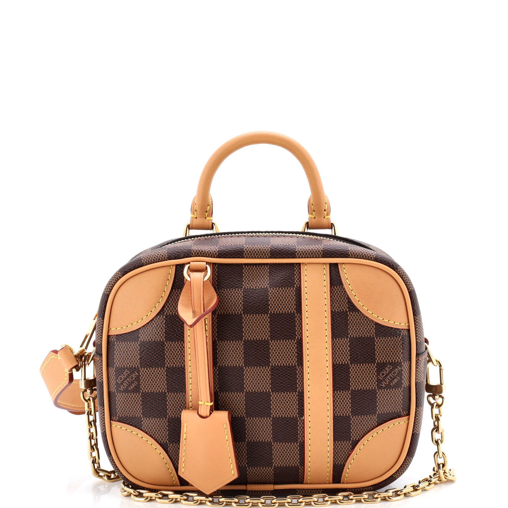 Valisette Souple Handbag Damier with Leather BB