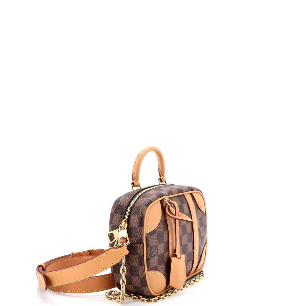 Valisette Souple Handbag Damier with Leather BB