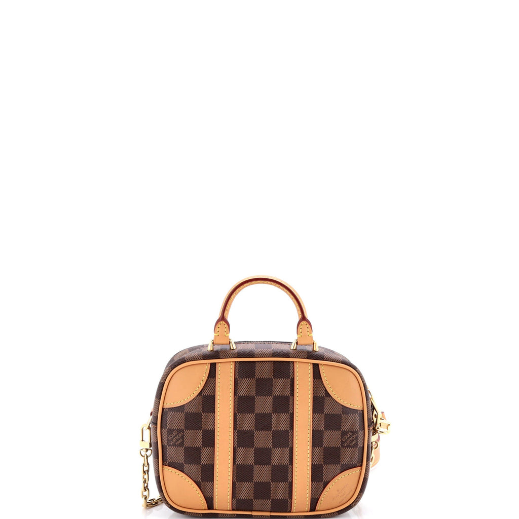 Valisette Souple Handbag Damier with Leather BB