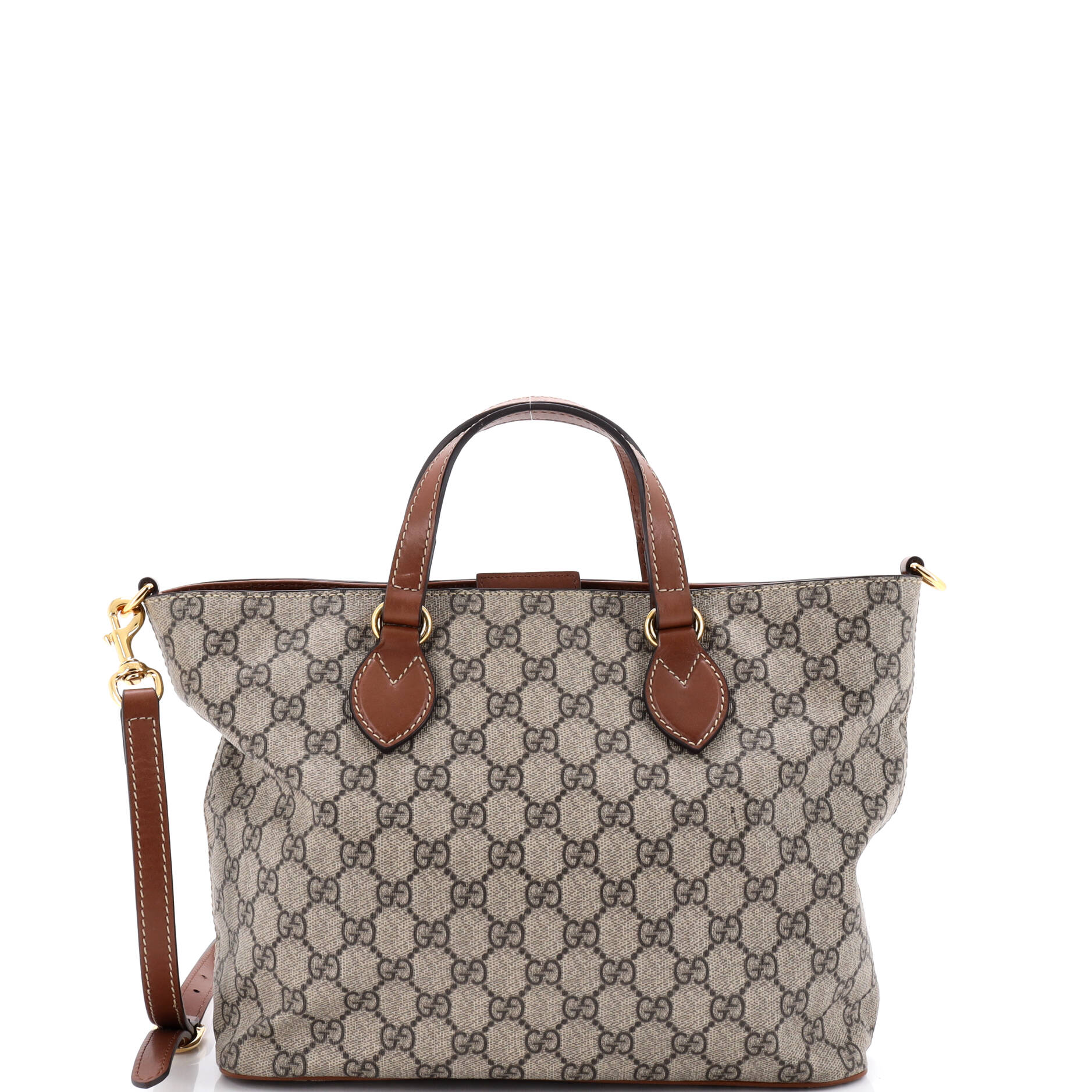 Convertible Soft Tote GG Coated Canvas with Leather Small