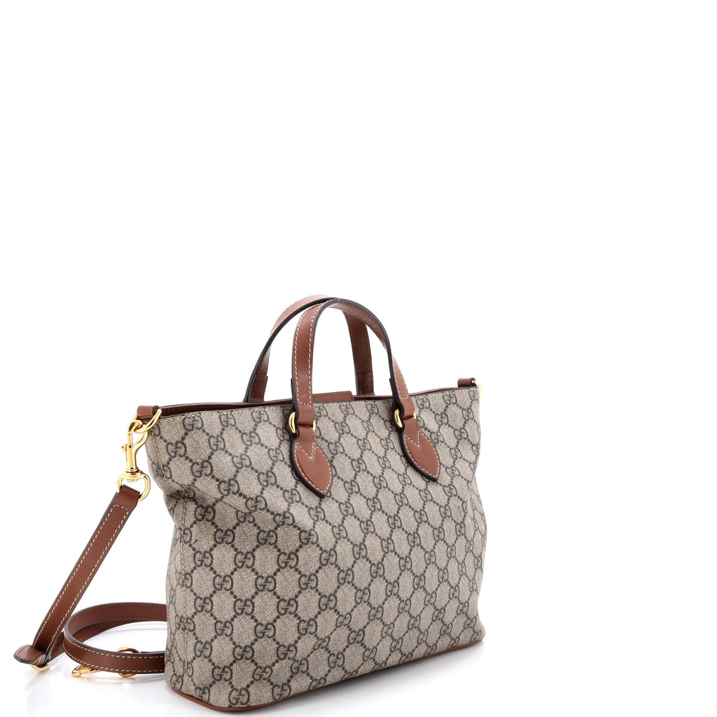 Convertible Soft Tote GG Coated Canvas with Leather Small