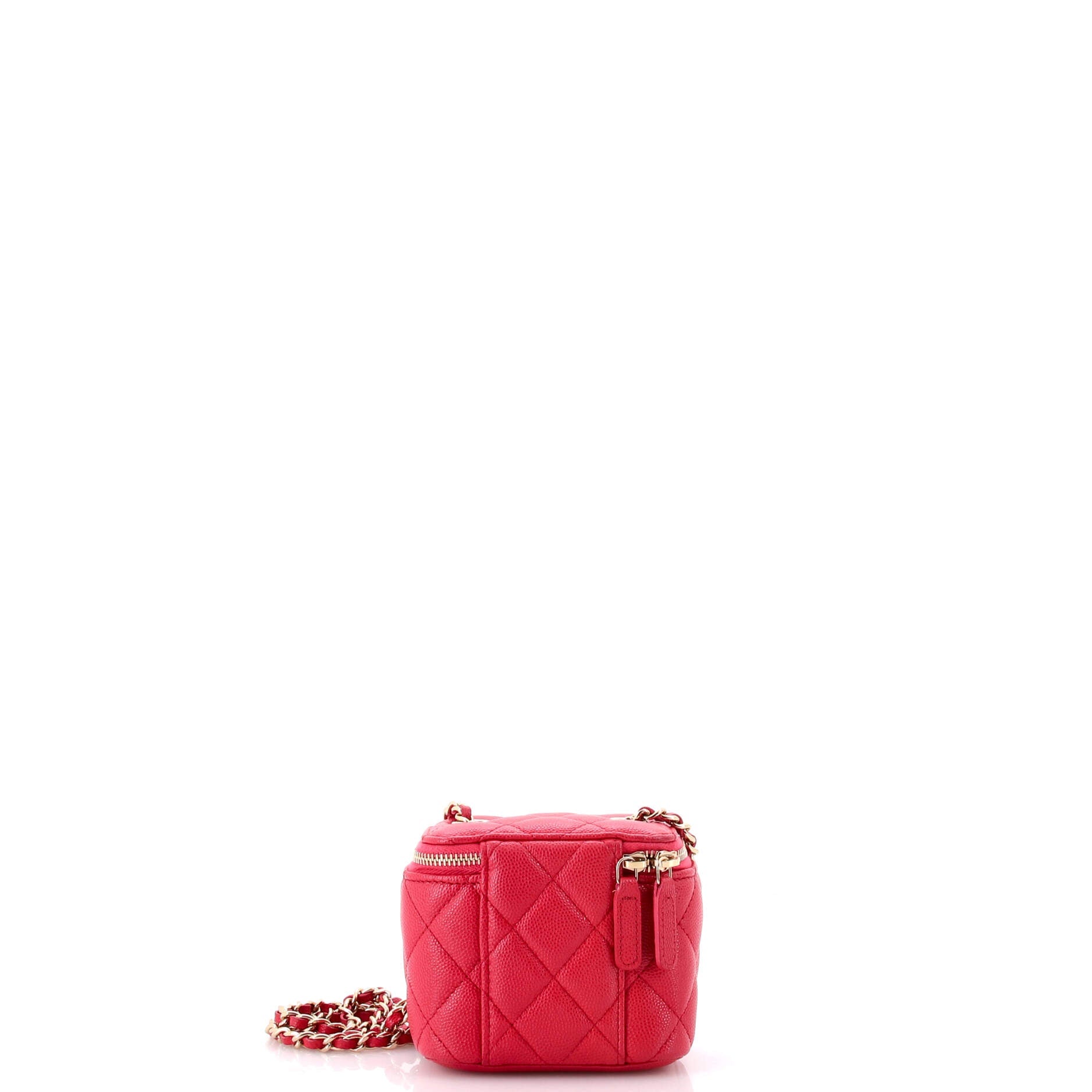 Classic Vanity Case with Chain Quilted Caviar Mini