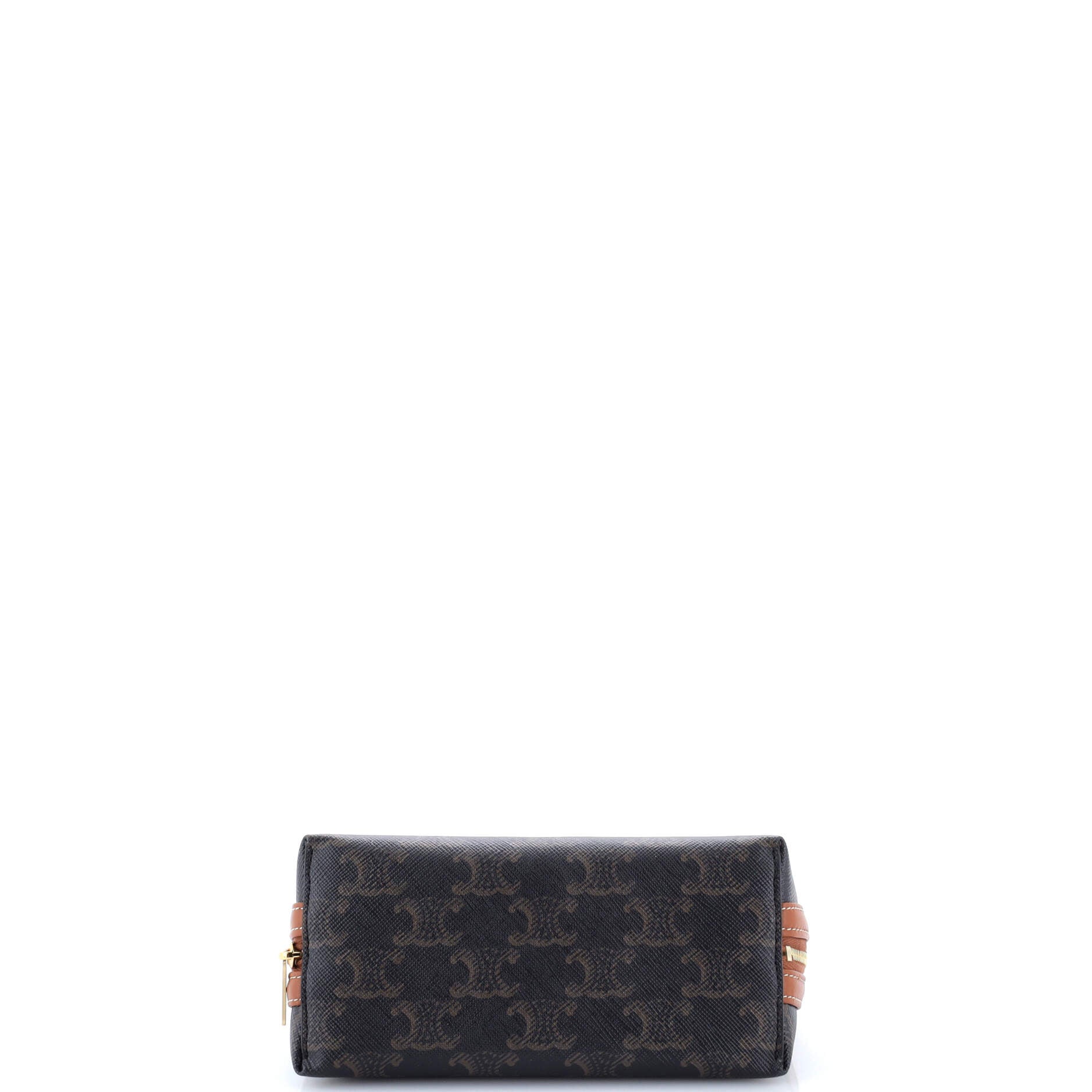 Zip Around Chain Clutch Triomphe Coated Canvas