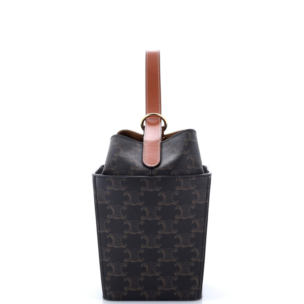 Strap Box Top Handle Bag Triomphe Coated Canvas