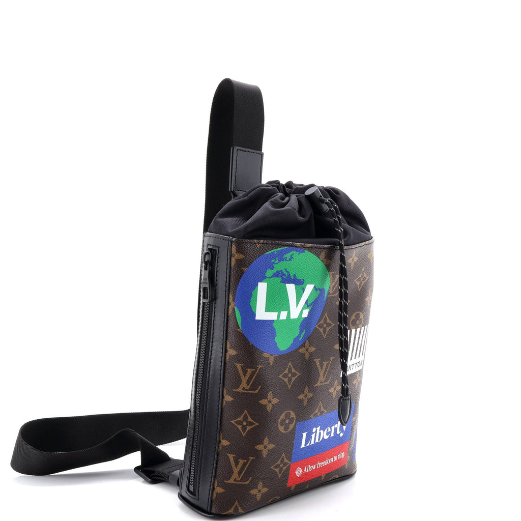 Chalk Sling Bag Limited Edition Logo Story Monogram Canvas