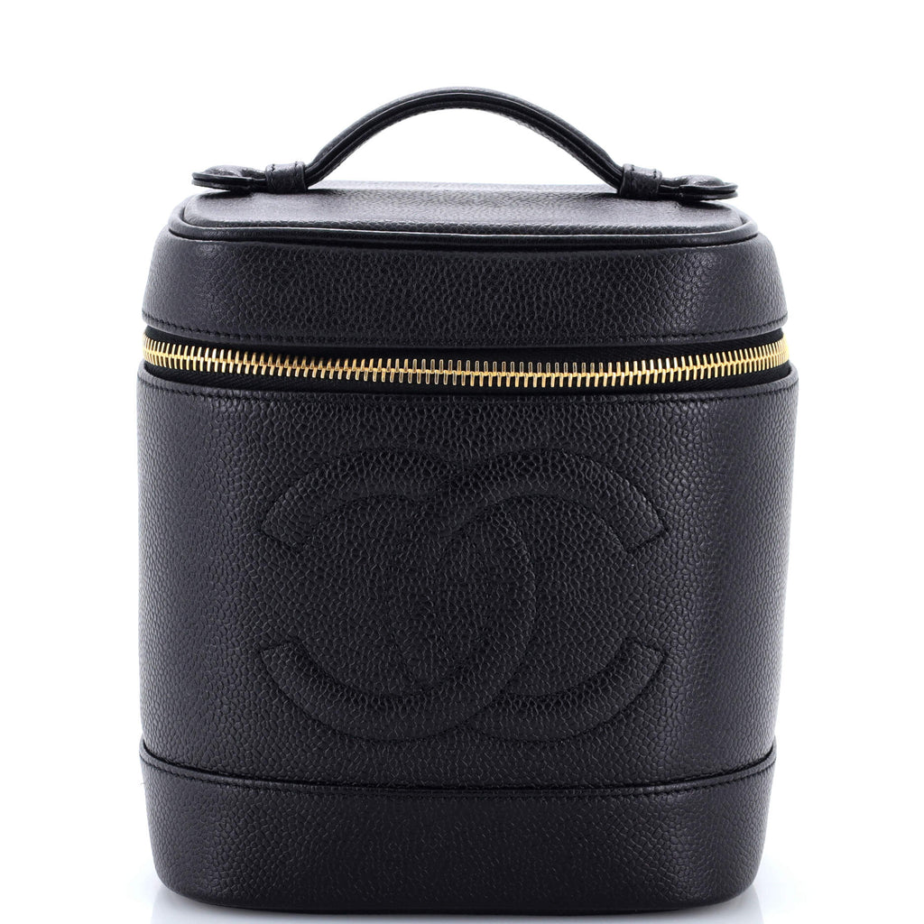 Vintage Timeless Cosmetic Case Caviar Tall