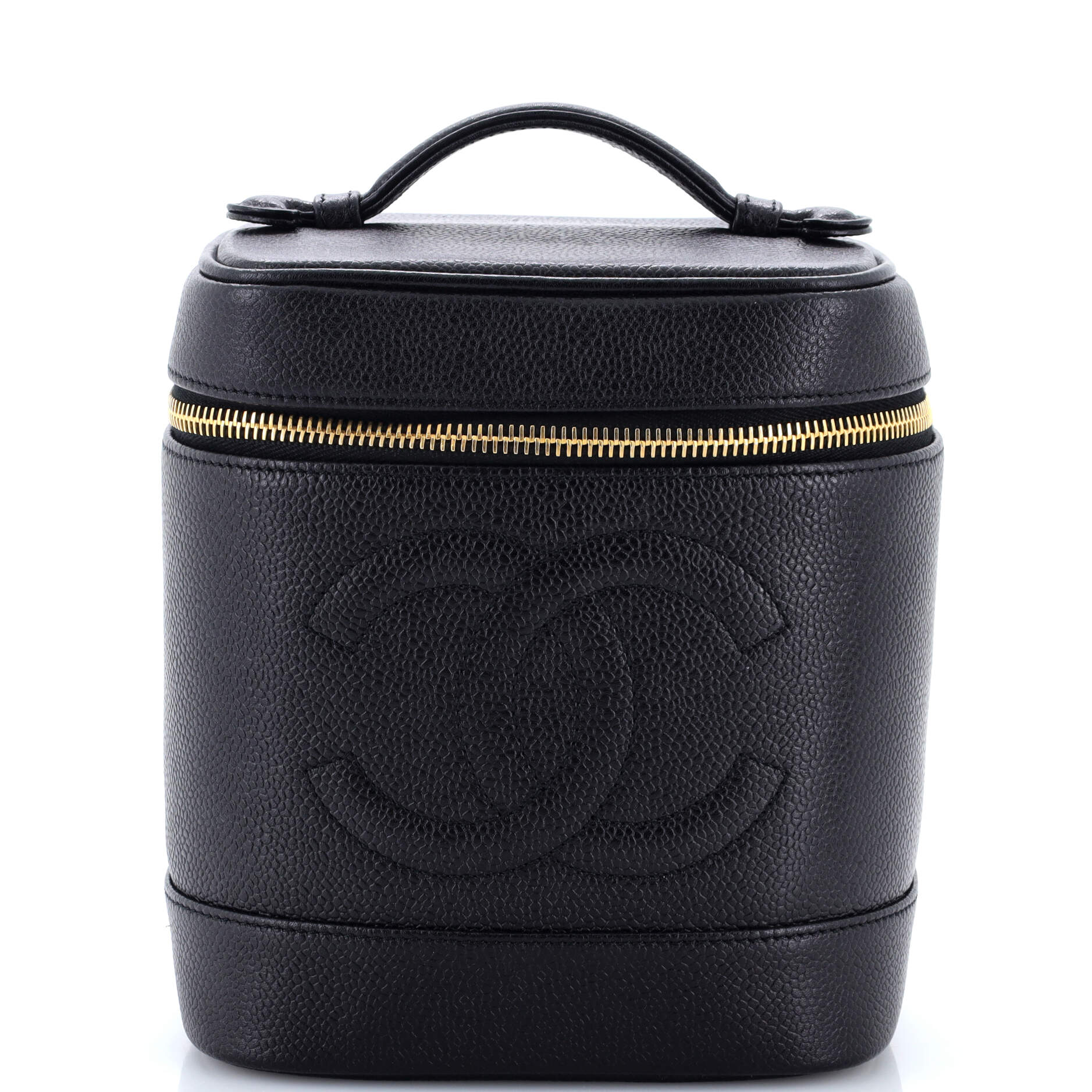 Vintage Timeless Cosmetic Case Caviar Tall