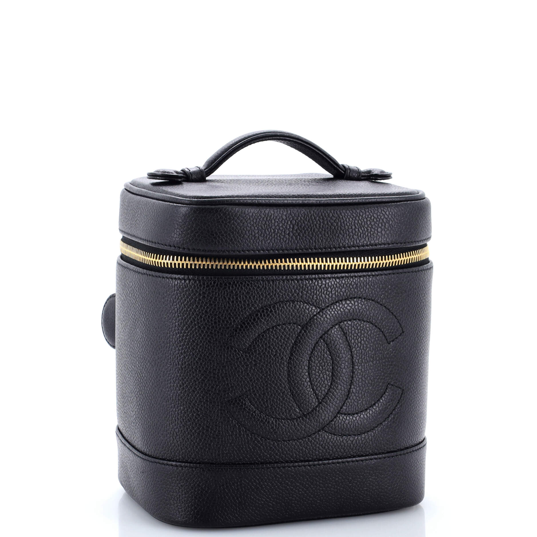 Vintage Timeless Cosmetic Case Caviar Tall