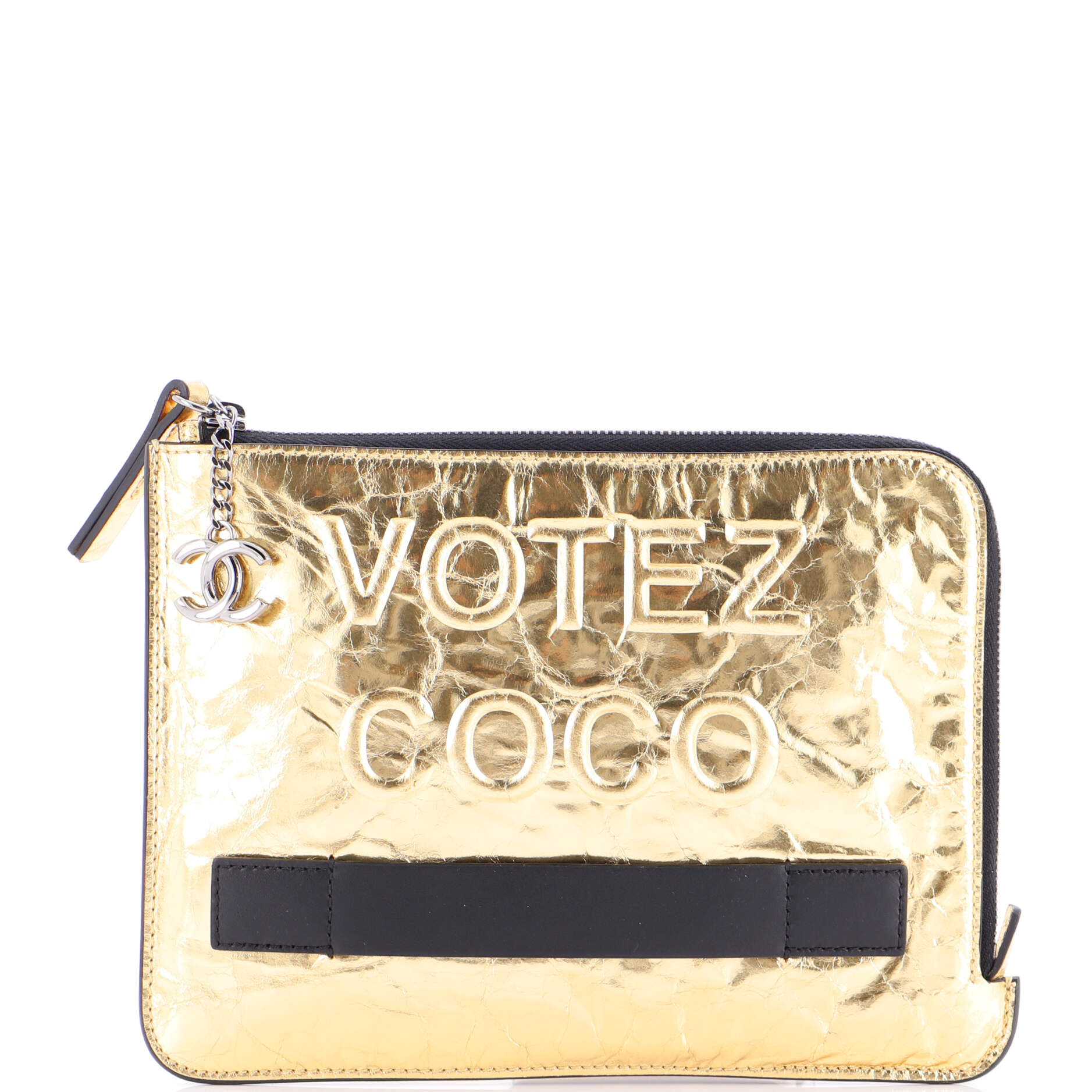 Votez Coco Pouch Embossed Leather Small