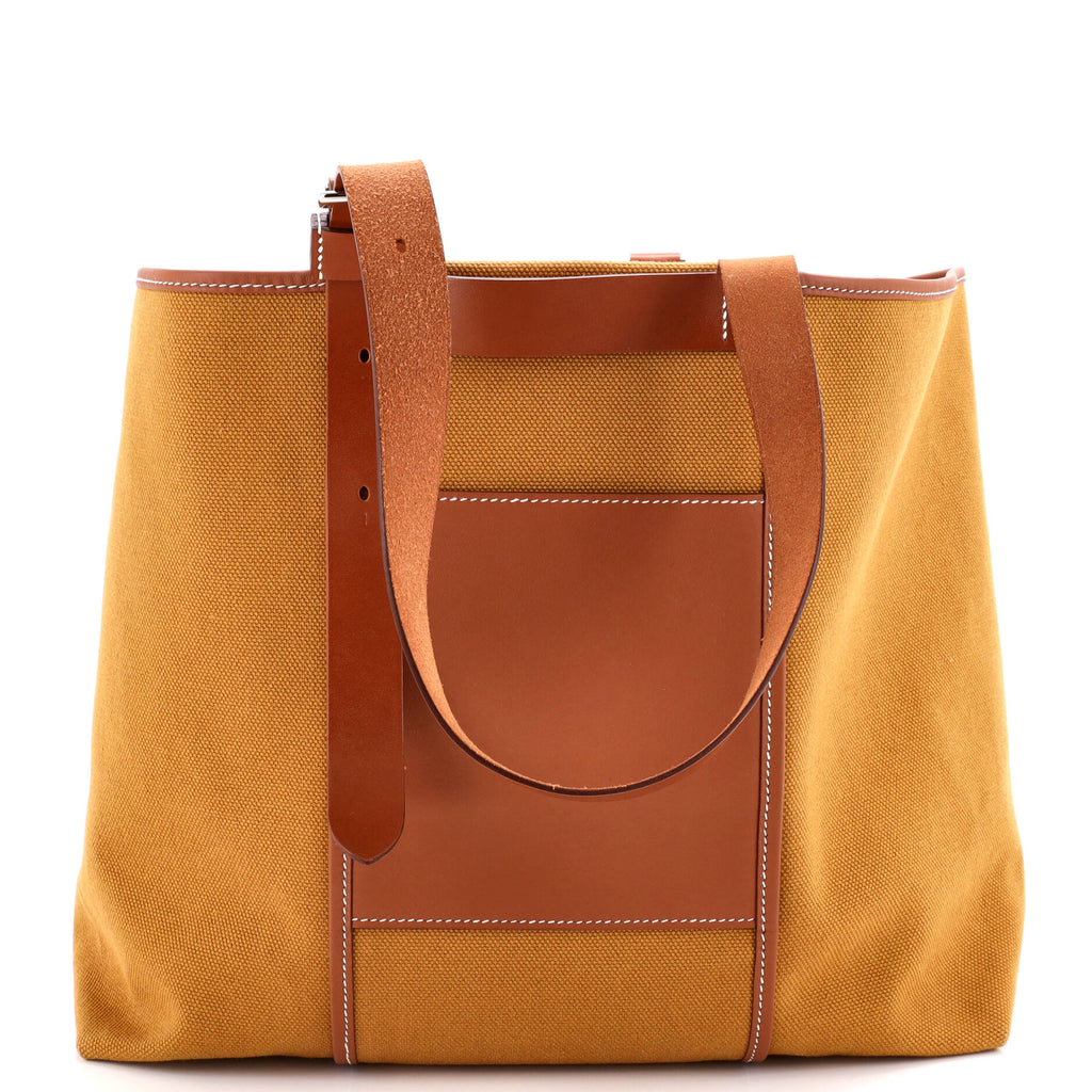 Etriviere Pocket Tote Toile and Leather 35