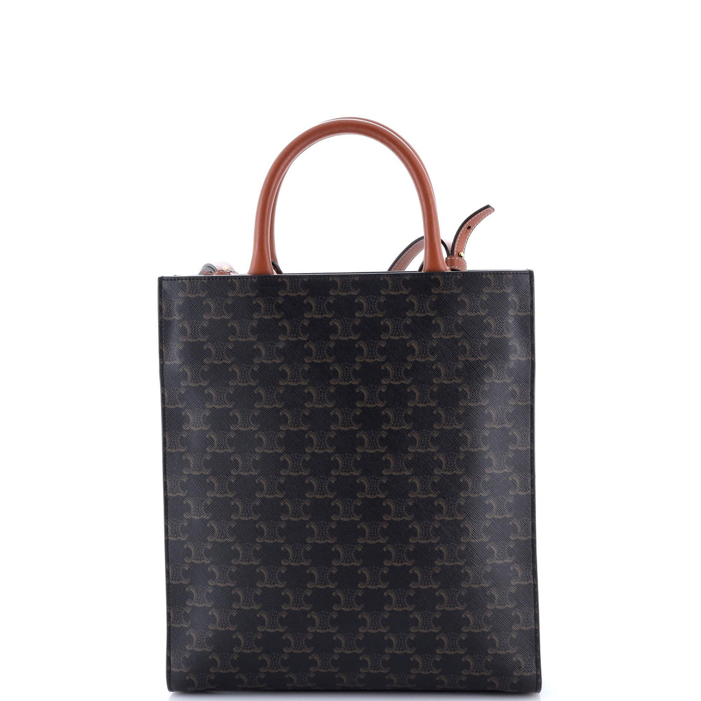 Vertical Cabas Tote Triomphe Coated Canvas Small