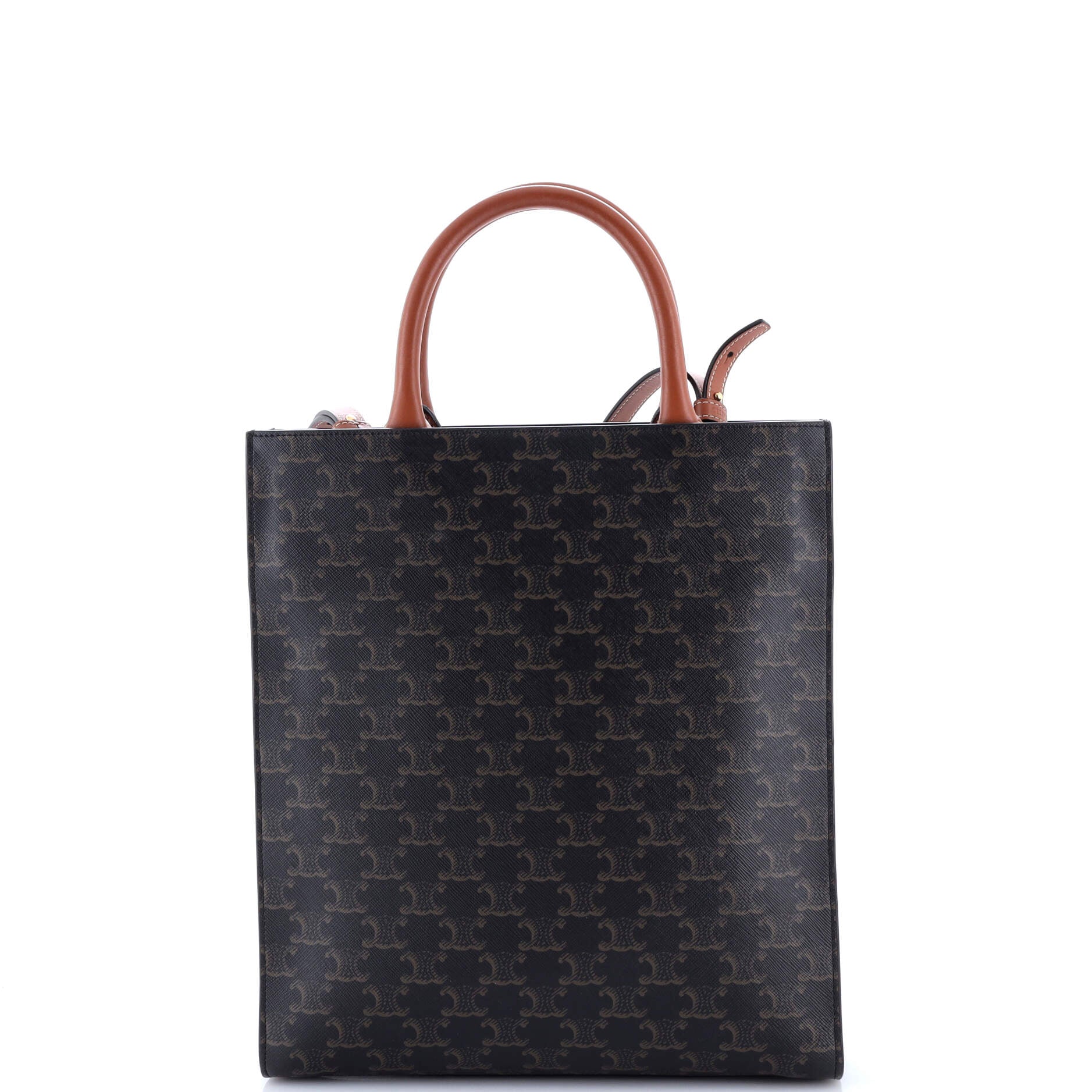 Vertical Cabas Tote Triomphe Coated Canvas Small