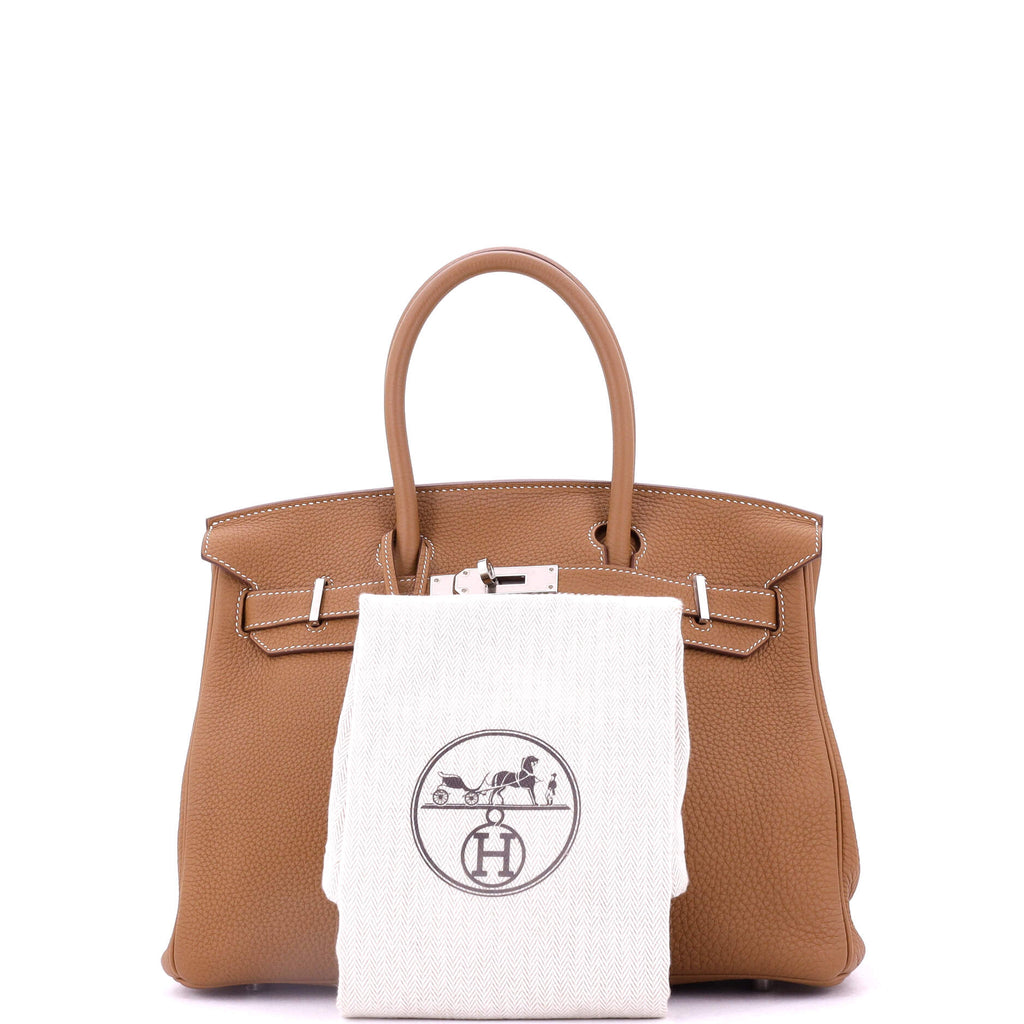 Birkin Handbag Gold Togo with Palladium Hardware 30