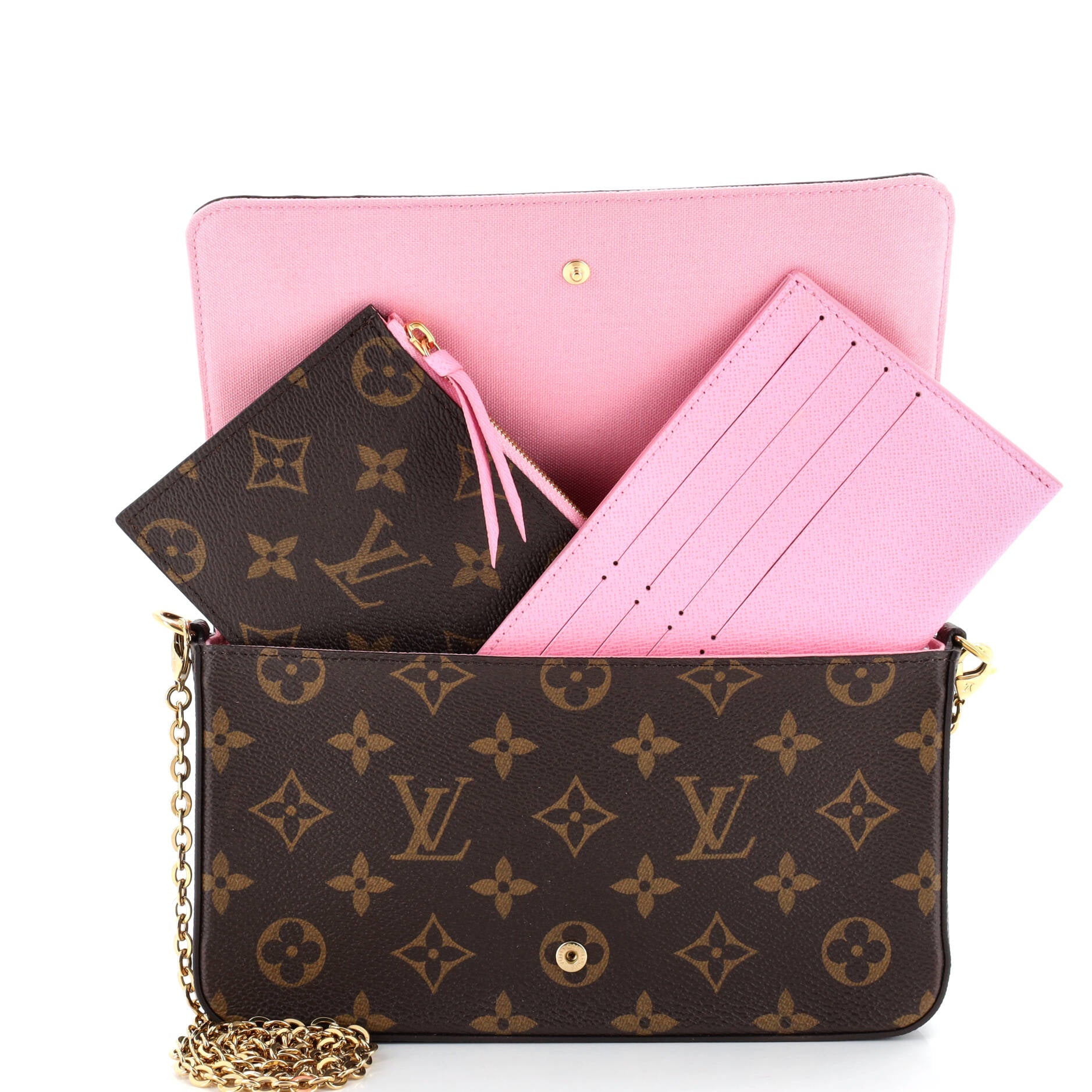 Felicie Pochette Limited Edition Vivienne Xmas Monogram Canvas