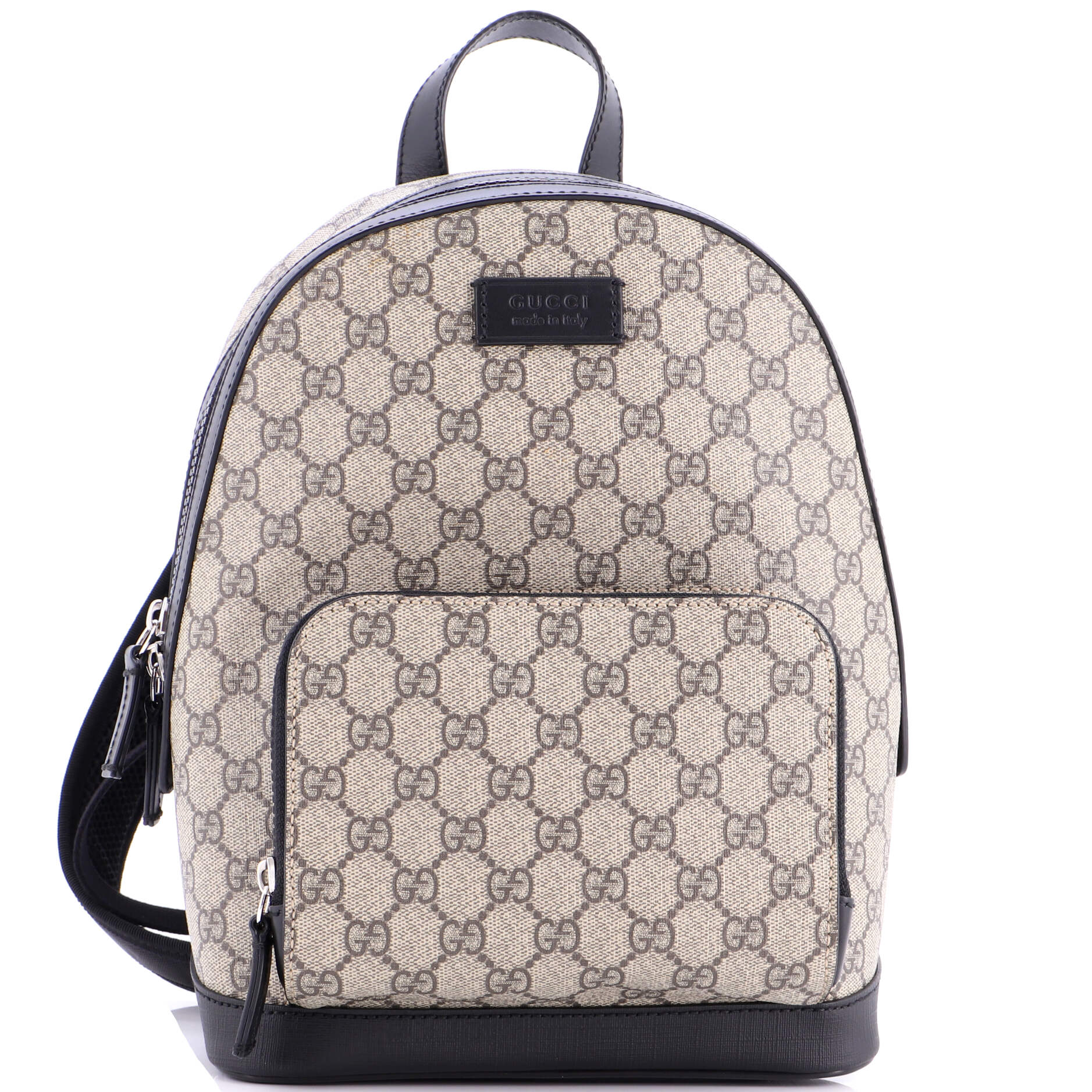 Zip Pocket Backpack GG Coated Canvas Small