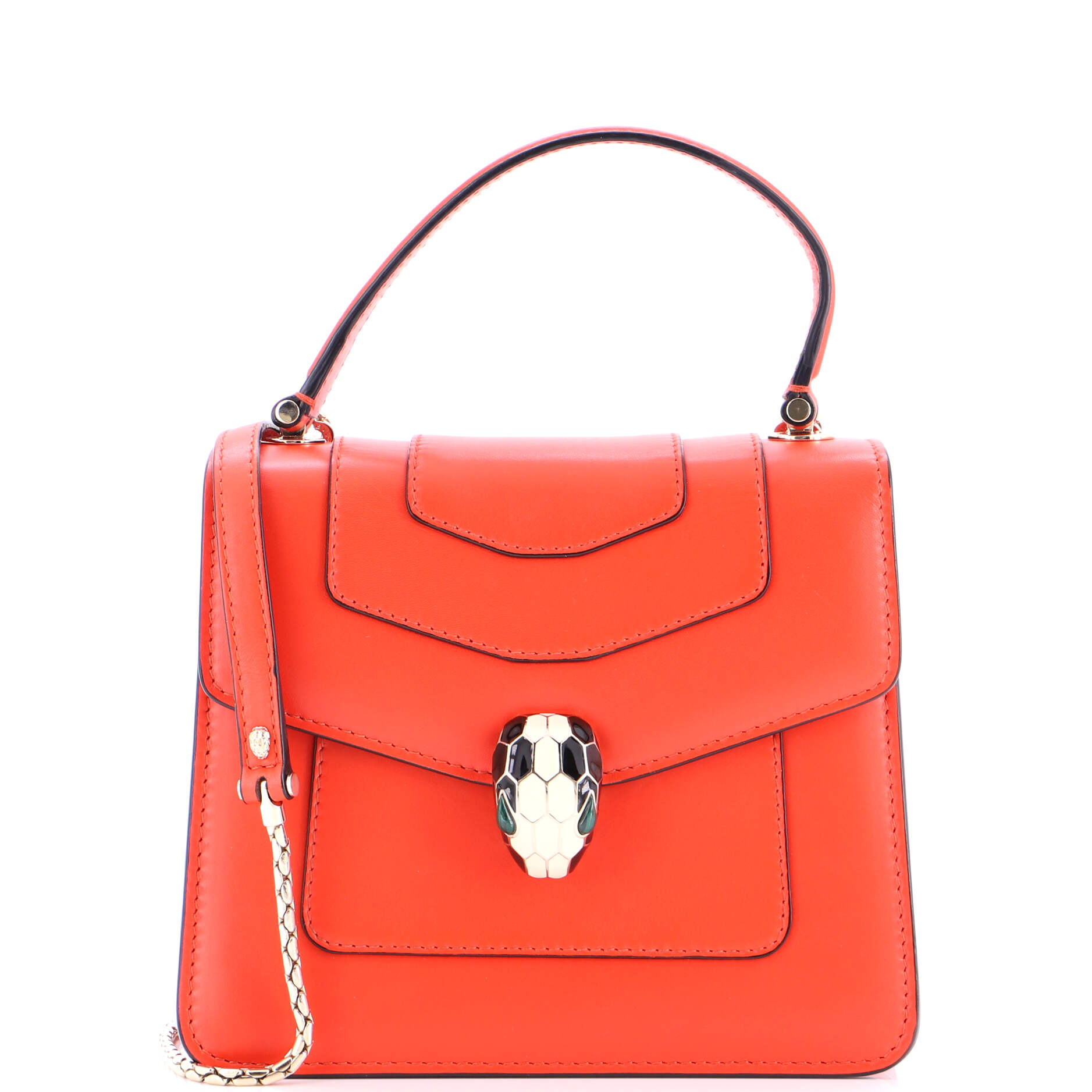 Serpenti Forever Top Handle Bag Leather Small