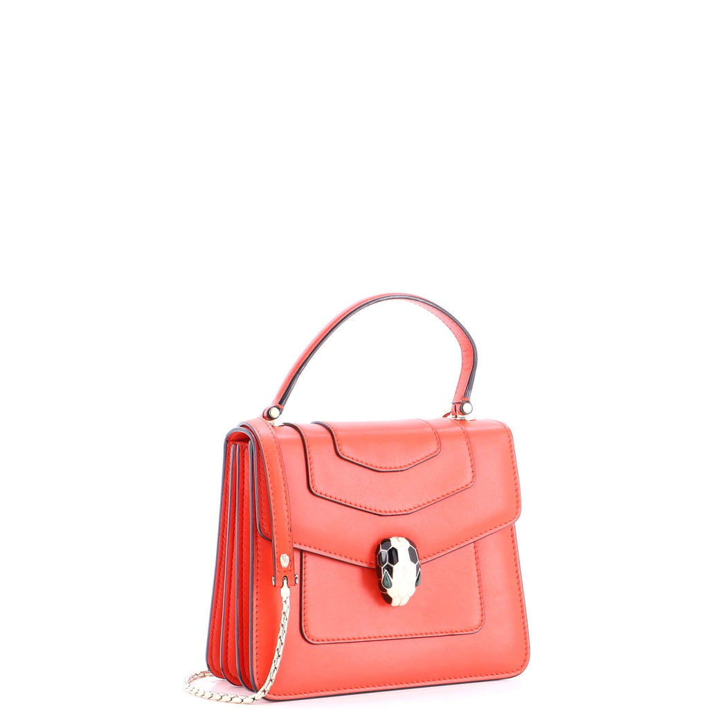 Serpenti Forever Top Handle Bag Leather Small