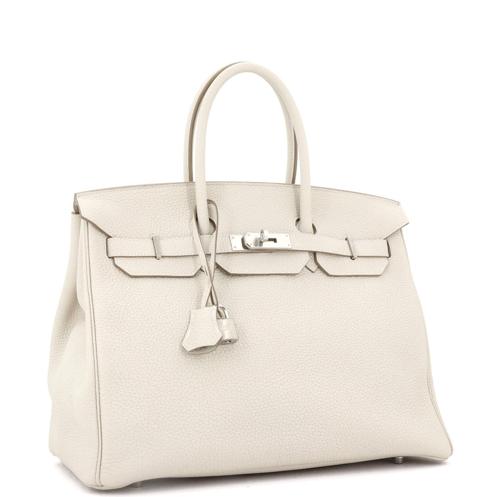 Birkin Handbag Light Togo with Palladium Hardware 35